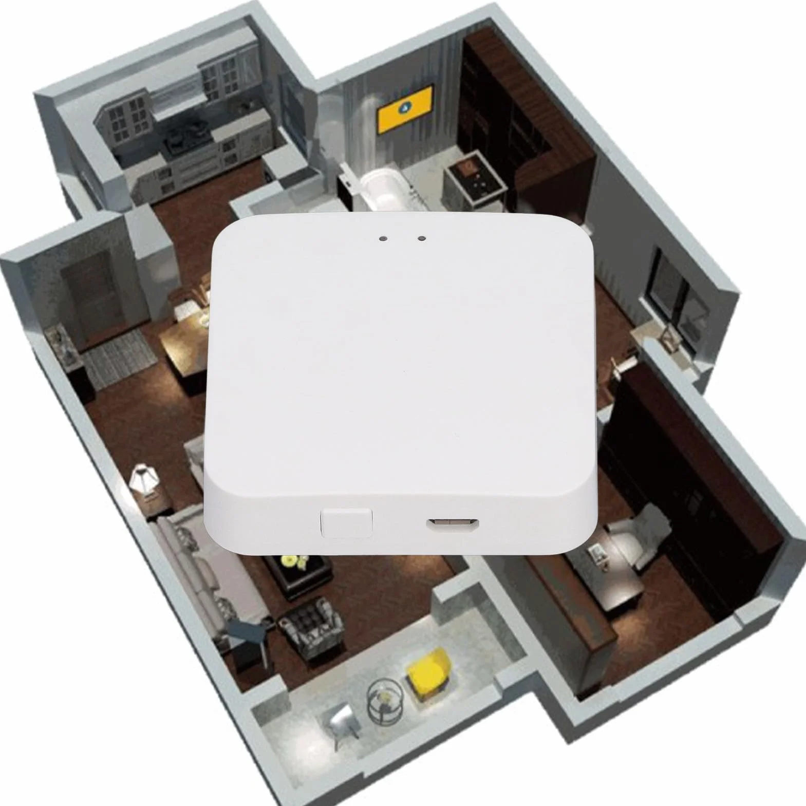 Inteligentna Bramka Wi-Fi z Zamkiem do Drzwi, Zamek Elektroniczny Bluetooth z Dostępem Bez Kluczyka Mostek Wi-Fi dla Aplikacji TT Lock, Bramka Zdalnego Sterowania APP