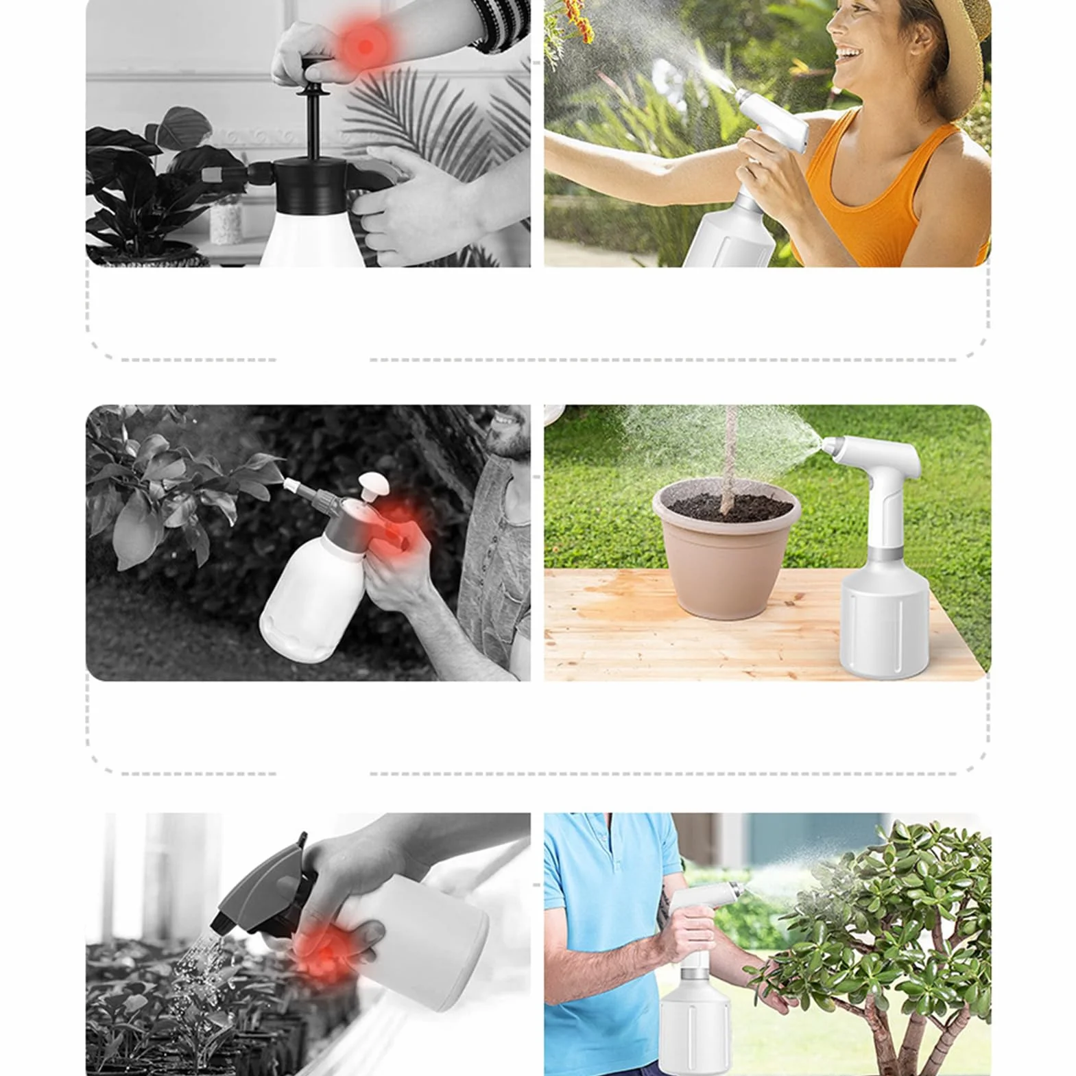 Electric Spray Bottle, Rechargeable Plant Mister, 4.25x11.02in Usb Powered Water Dispenser, Adjustable Mist Pressure, Ergonomic Grip Handle for Cleaning, Lawn, Yard, Garden, Indoor