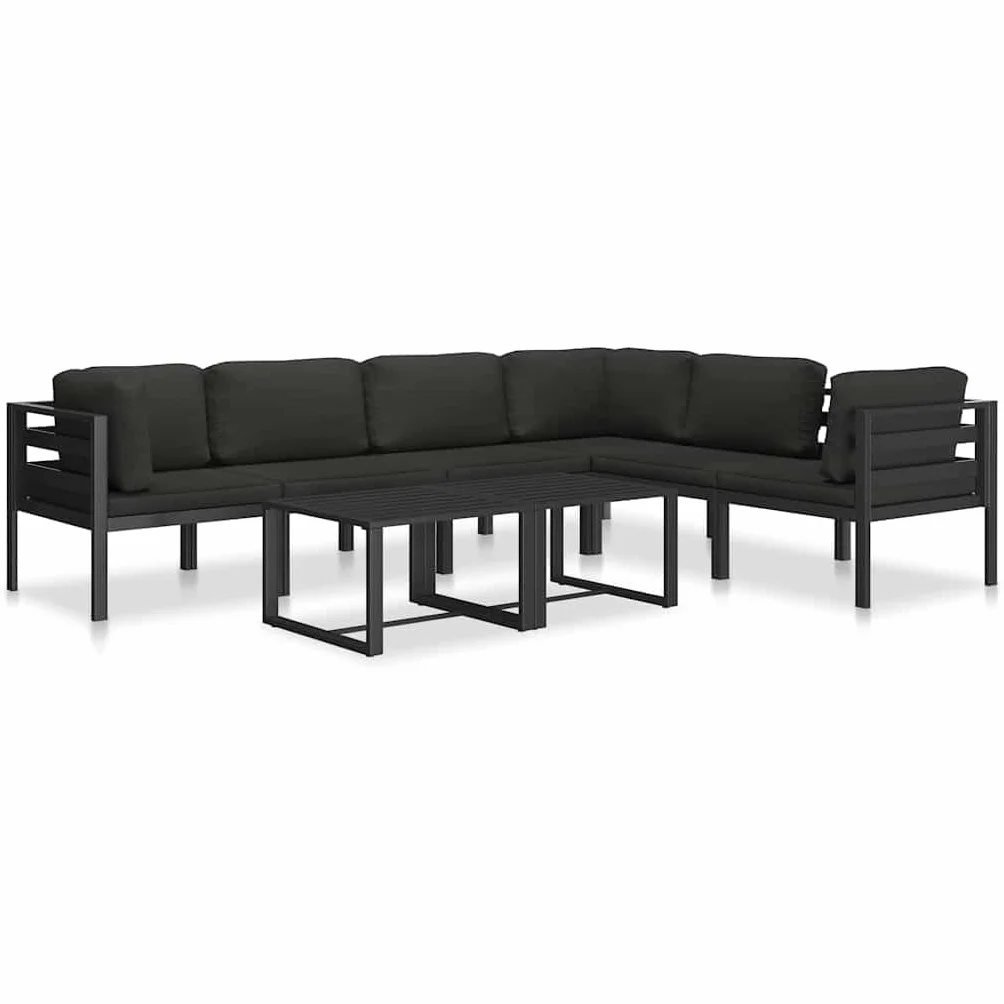 vidaXL Stolik kawowy aluminiowy antracytowy