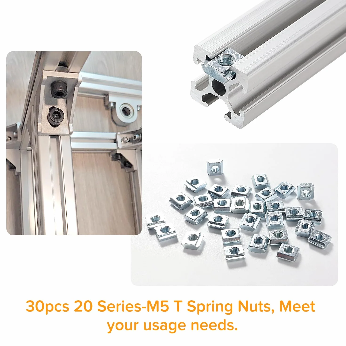 30 Sztuk 20 Series M5 Nakrętka z Rowkiem T, Nakrętki Ślizgowe T, Nakrętka z Młotkowym T-Slot, do Szczeliny 6 mm 2020 2040 2060 Aluminiowy Profil Wytłaczany