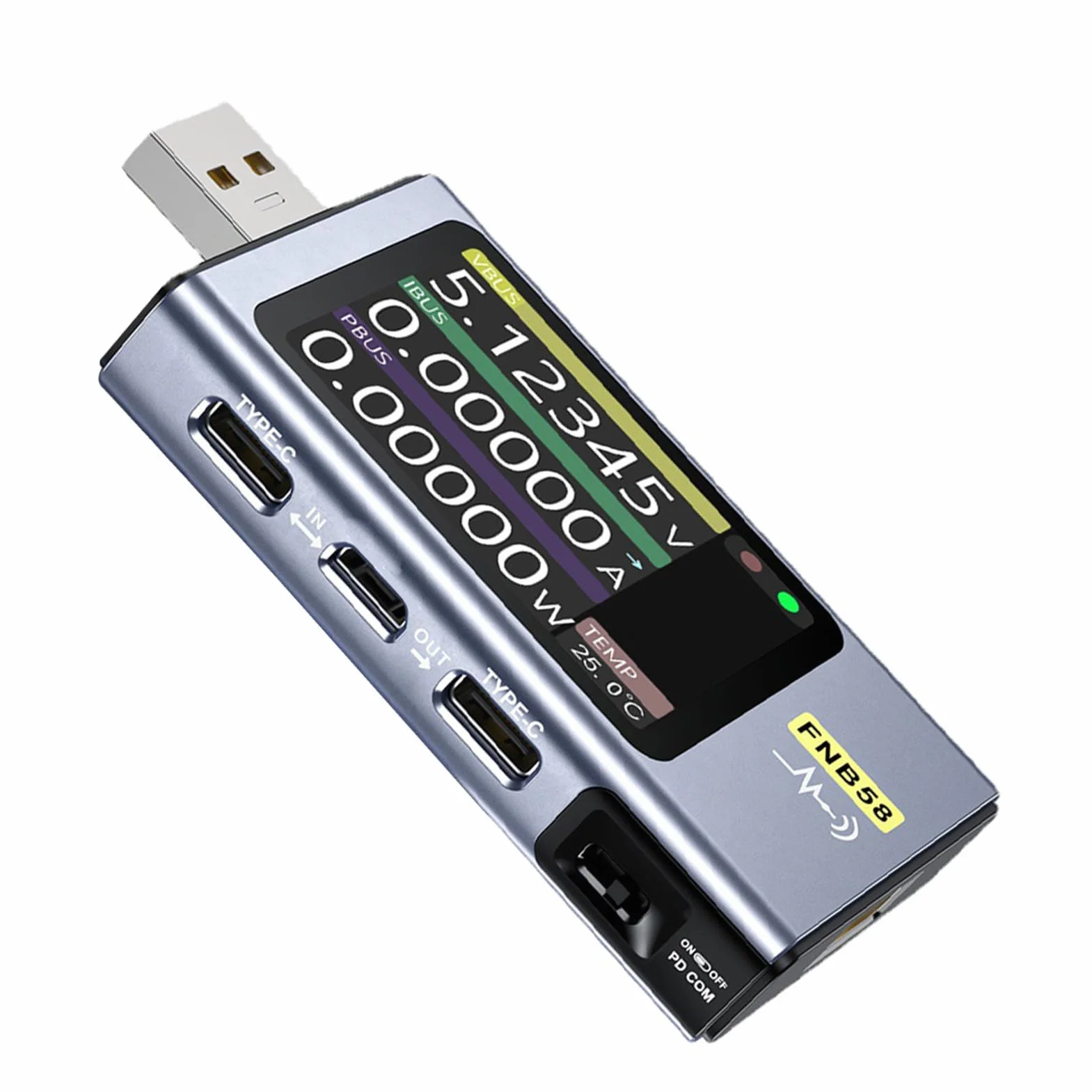 Aramox Międzykresowy Miernik C Prąd Mocy Napięcia USB dla Entuzjastów Wykrywania Protokołu Protocolu: 1 X Testowanie USB