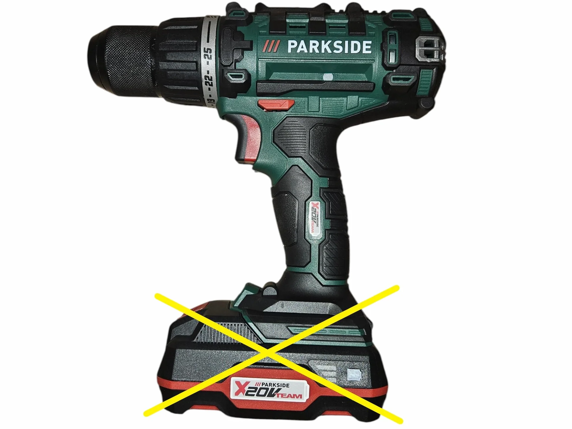 Parkside wiertarko-wkrętarka akumulatorowa PABS 20- Li X20V w walizce transportowej (bez akumulatora i ładowarki)