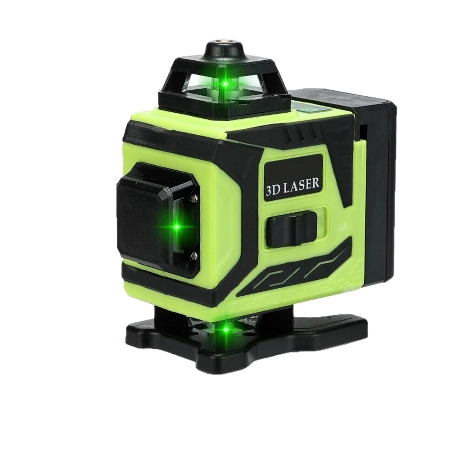 Dalmierz laserowy, 16 Linii Poziomica Laserowa Krzyżowa Bluetooth I Zdalnego Sterowania Zielona Wiązka Z Bateriami