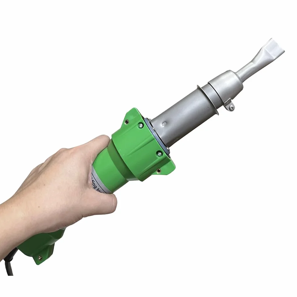 1600 W Termiczny pistolet spawalniczy do tworzyw sztucznych pręt do lutowania na gorące powietrze z dyszami do szybkiego spawania, ze światłem LED i 2 płaskimi dyszami spawalniczymi