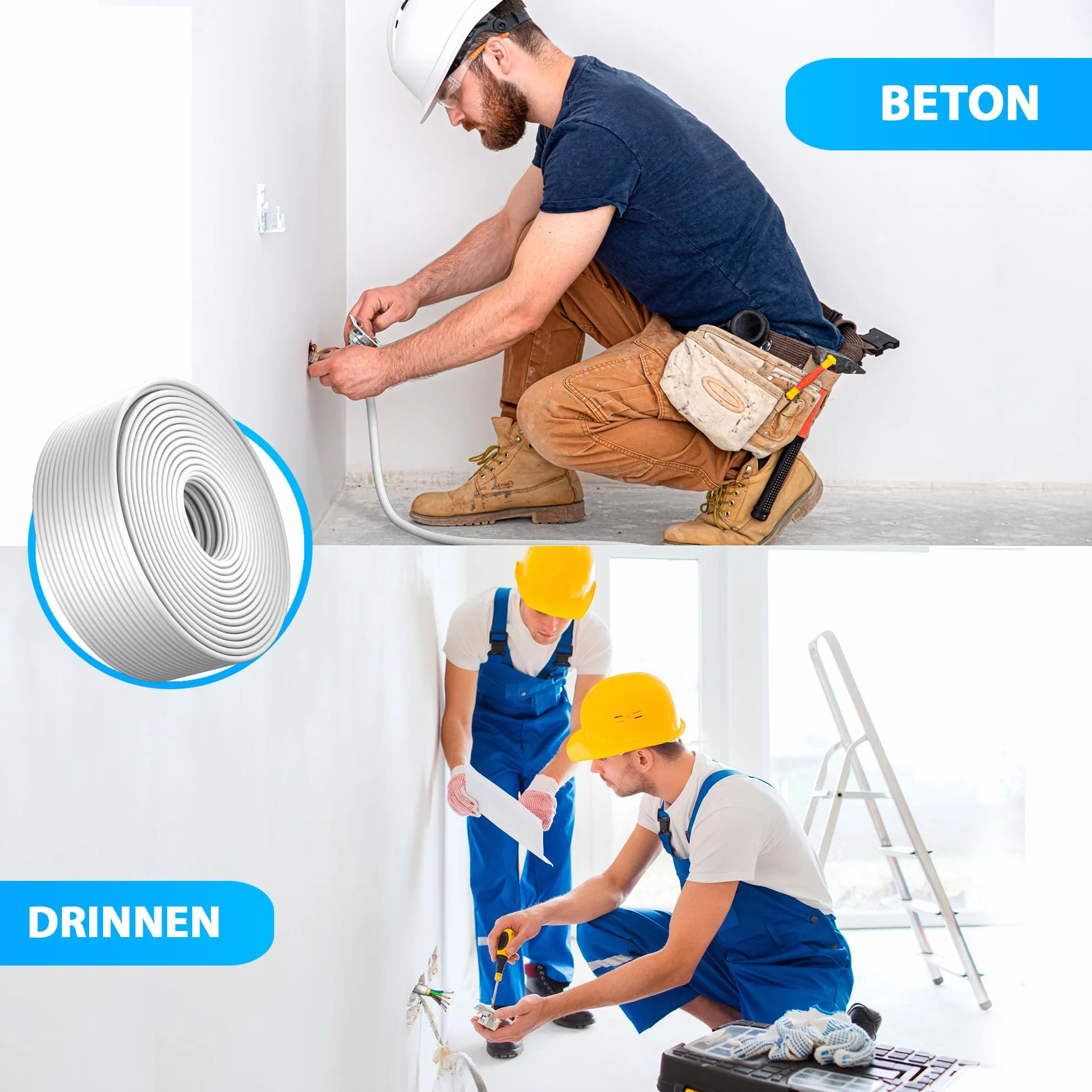 YSLY-JB 5 x 10 mm², elastyczny kabel sterujący, szary, przewód pomiarowy, kontrolny i regulacyjny, do obrabiarek, przewód sterujący, skrzynka do ładowania e-samochodu, przyłącze do stacji ładującej (5