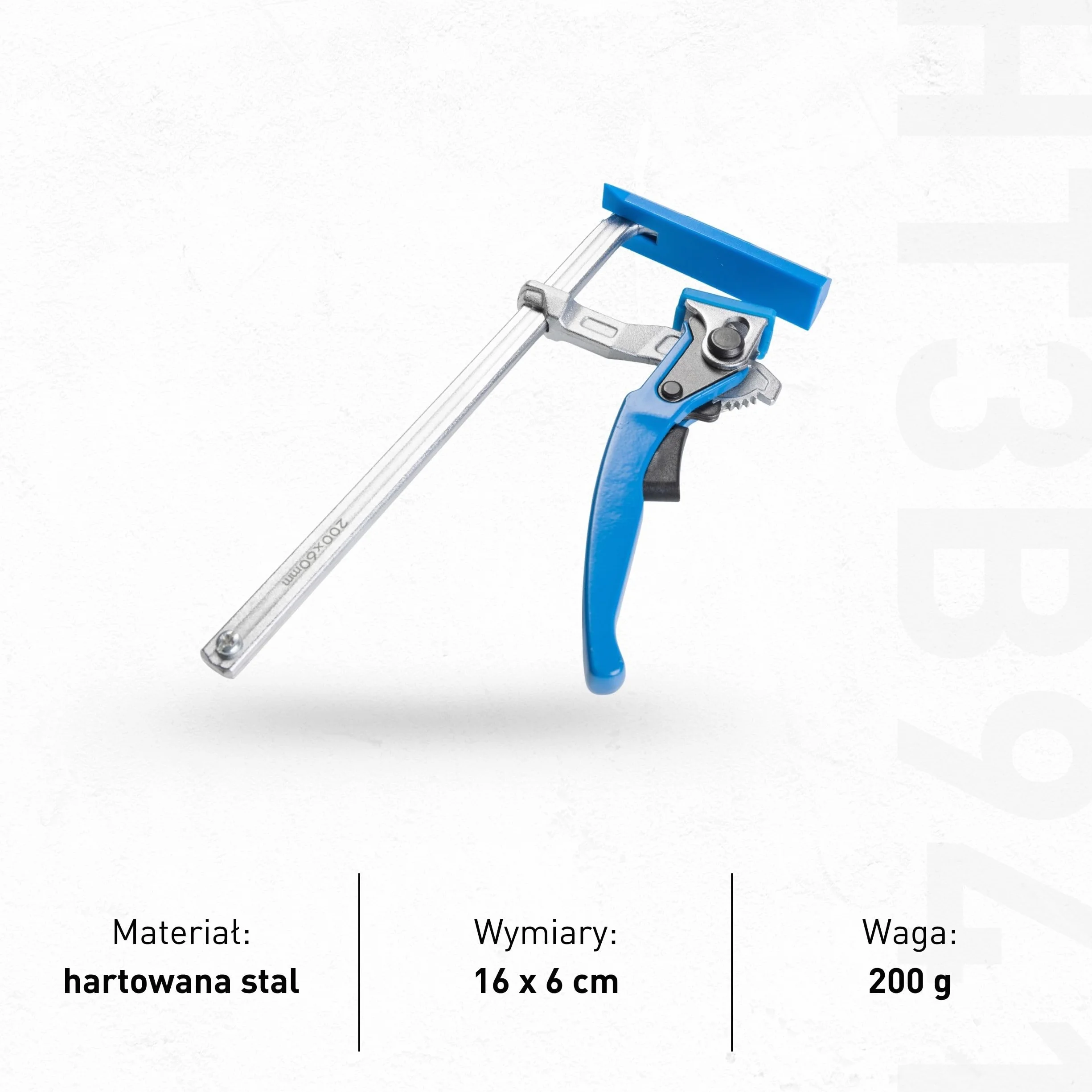 Högert Technik - Zacisk dźwigniowy 160 mm I siła mocowania do 2050 N I ze stali hartowanej I grzechotka blokująca I szybka regulacja siły nacisku I HT3B941