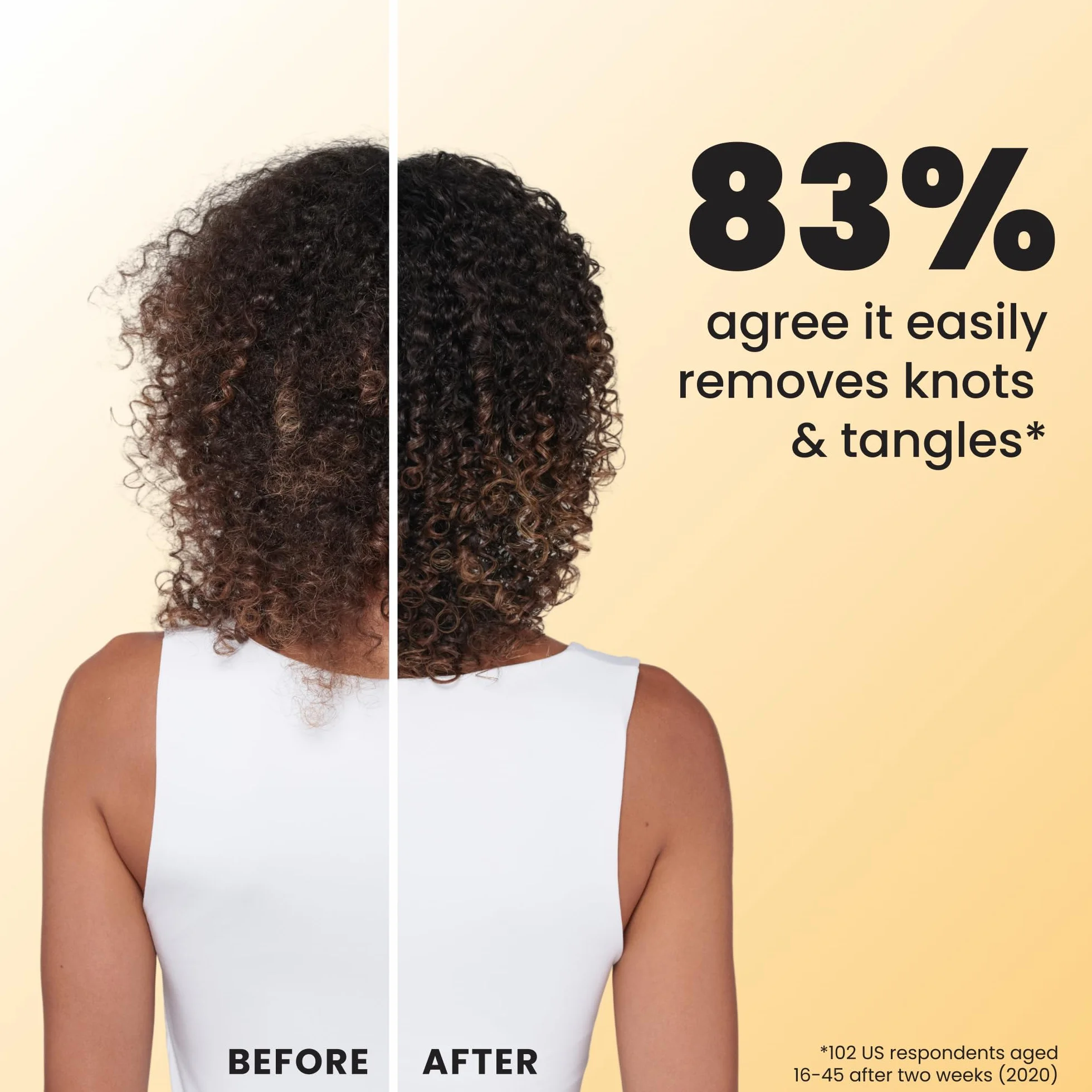 Tangle Teezer Duża szczotka do rozczesywania naturalnych loków Ultimate - do mniej kręconych loków i afro 3C-4C - Podwójna szczotka do rozczesywania - Żółty Narcyz
