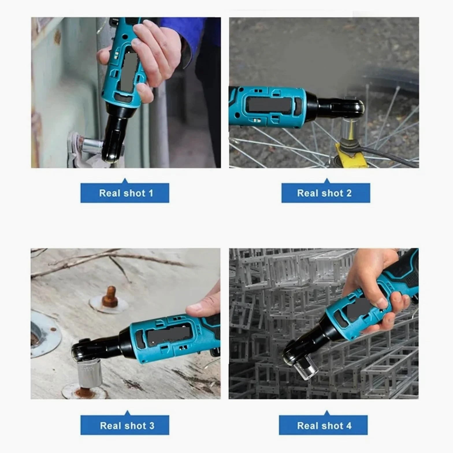 Klucz Udarowy 12 V Akumulatorowy Klucz Elektryczny Akumulatorowy 3/8 Cala Klucze Grzechotkowe Kątowe Klucze Udarowe Elektronarzędzie Wysoki Moment Obrotowy(1 Battery Set)