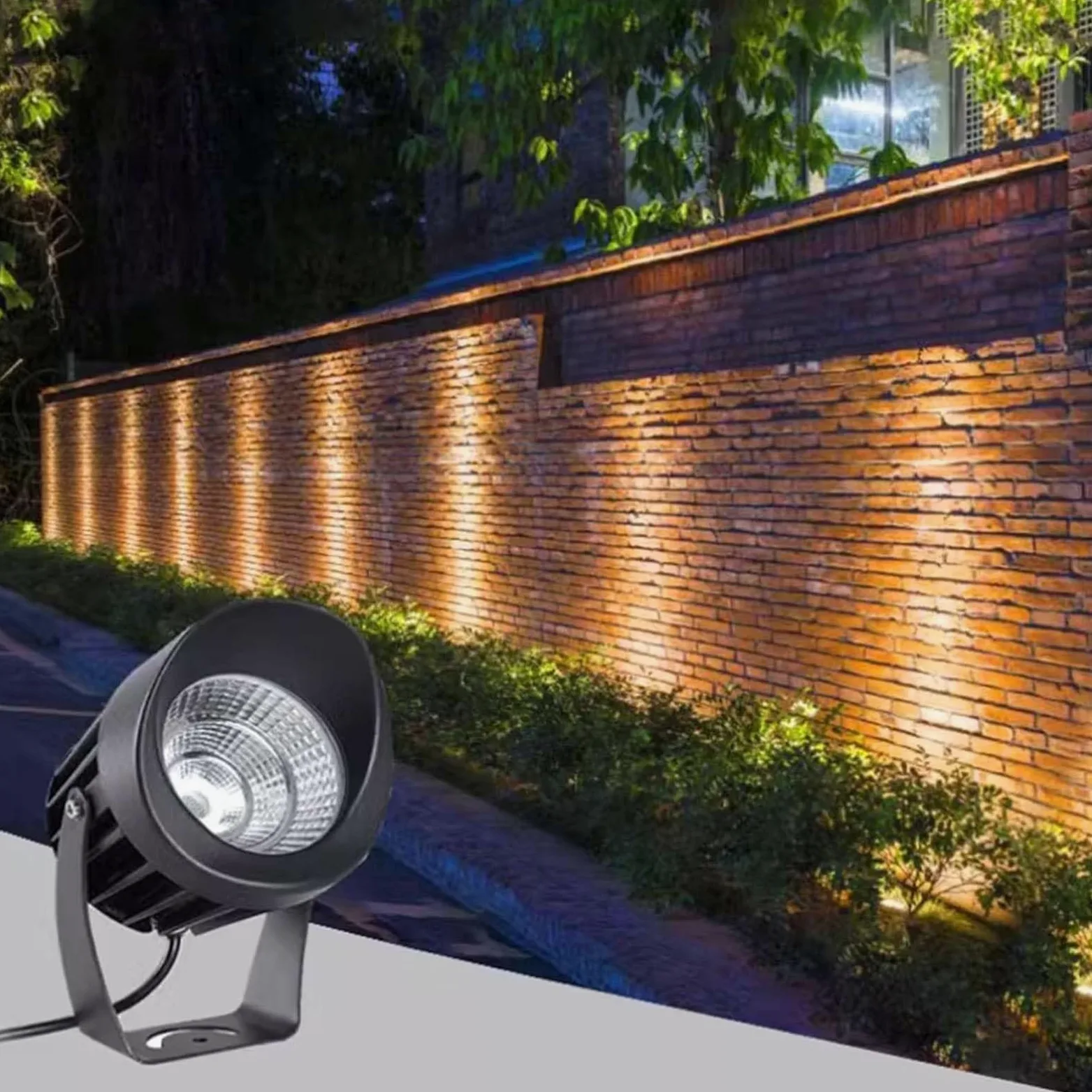 Zewnętrzny reflektor obrotowy - projektor LED, skoncentrowana wiązka światła LED AC85-265V, oświetlenie drzew o klasie IP65 Wodoodporne, oświetlenie LED do ogrodu i kształtowania krajobrazu