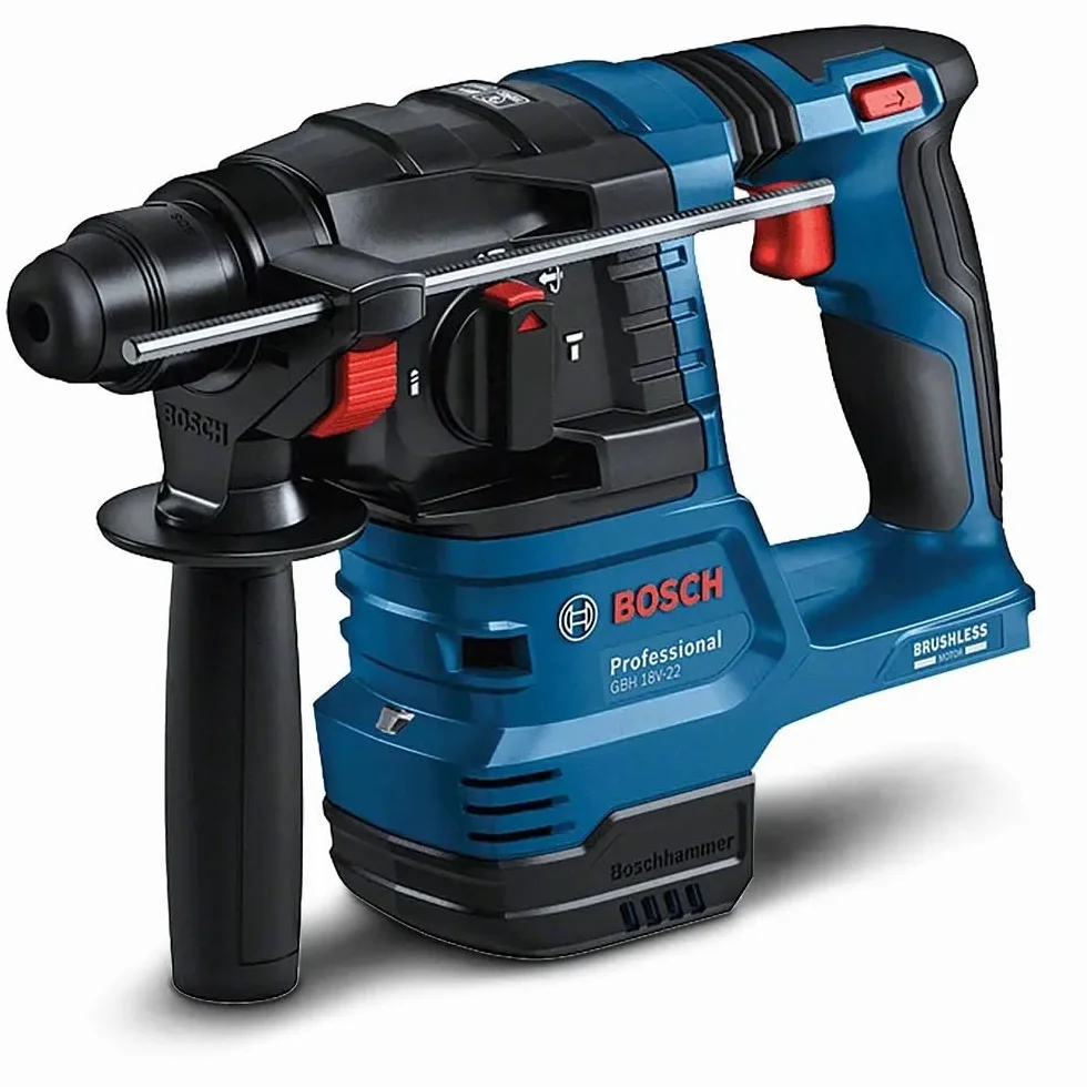 Bosch Professional system 18V: akumulatorowy młot udarowo-obrotowy GBH 18V-22 (SDS plus, idealny do wiercenia otworów o średnicy 6–10 mm, KickBack Control i Vibration Control)
