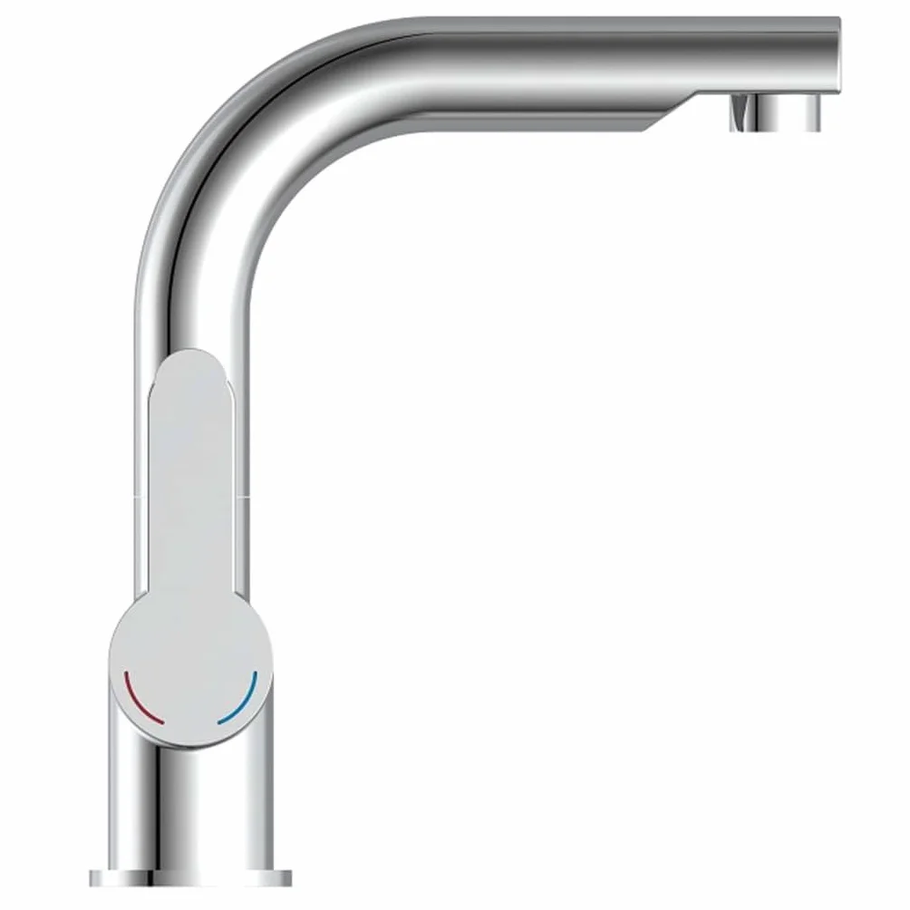 SCHÜTTE 79710 bateria umywalkowa London, bateria łazienkowa, jednouchwytowa z prysznicem i zestawem odpływowym, chromowana