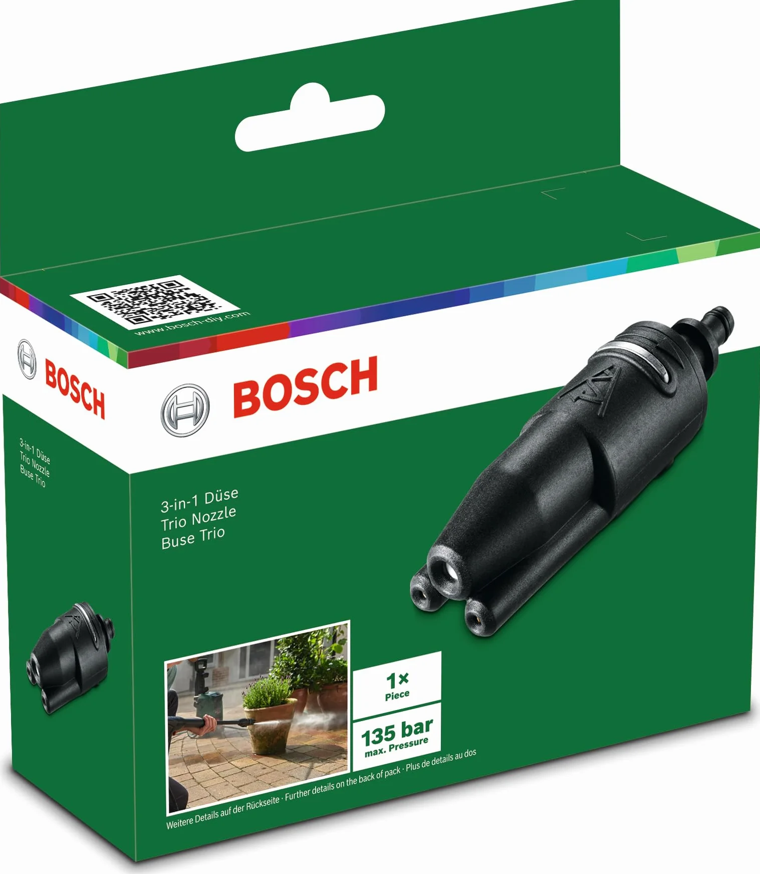 Bosch F016800583 Trio dysza do myjki wysokociśnieniowej AQT 37-13