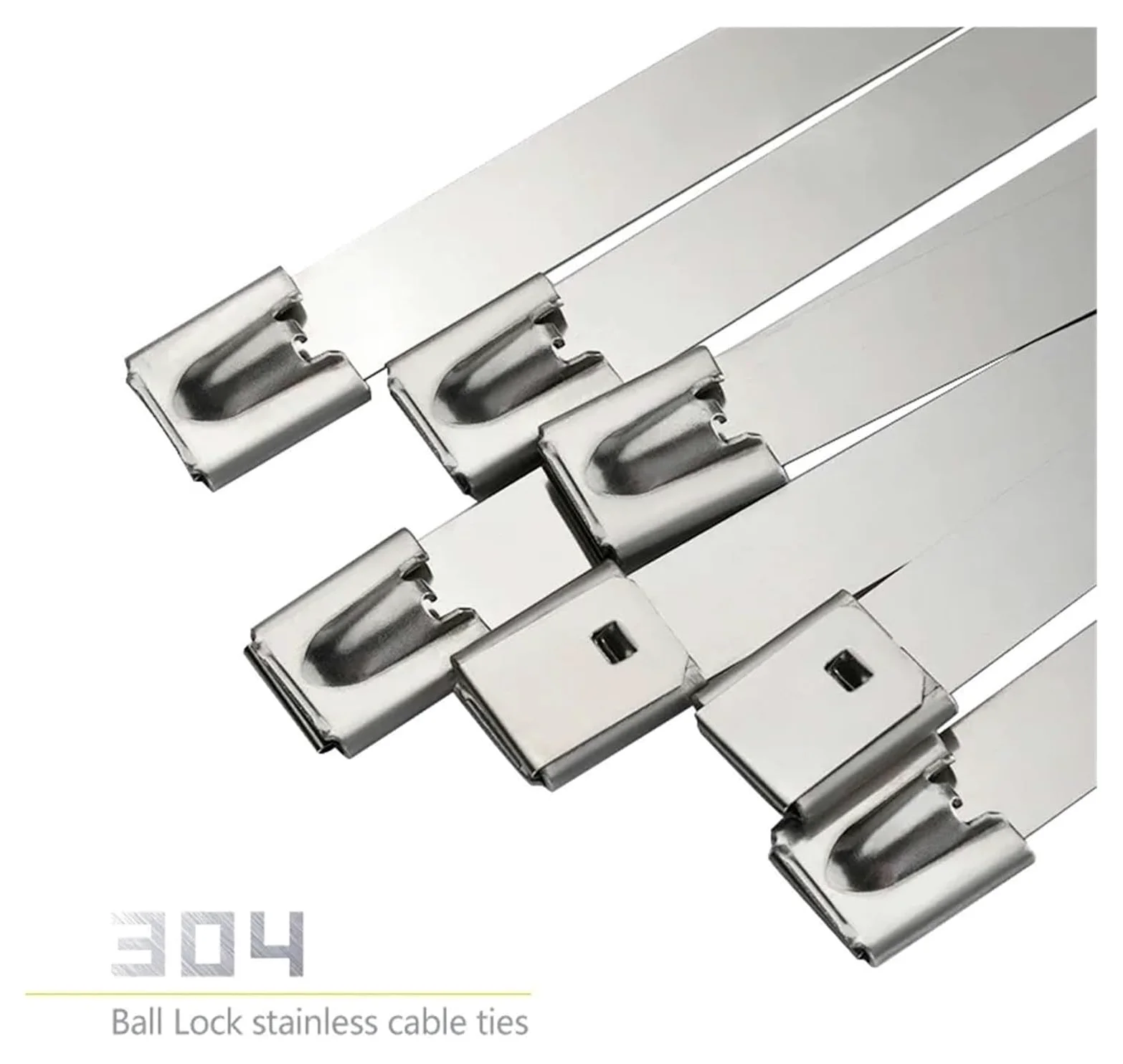 100 Szt. Metalowych Opasek Zaciskowych, Szerokość 4,6-19 mm, Długość 100-1500 mm, Opaski Zaciskowe Ze Stali Nierdzewnej 304, Wytrzymałe, Do Wiązania, Ogrodnictwa, Na Zewnątrz(4.6x900mm)