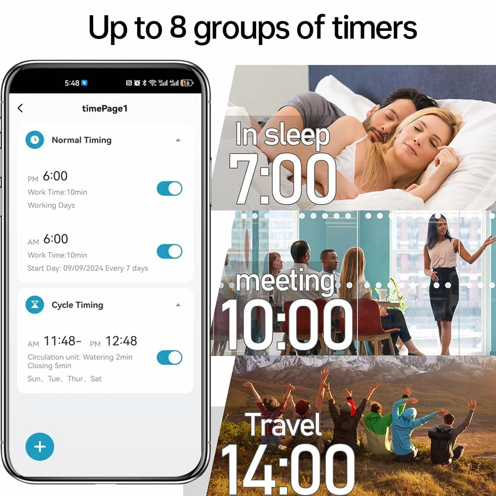 GIEX WiFi 2-strefowy timer nawadniania, inteligentny sterownik ogrodowy do węży TUYA Smart Life ZIGBEE + Bramka
