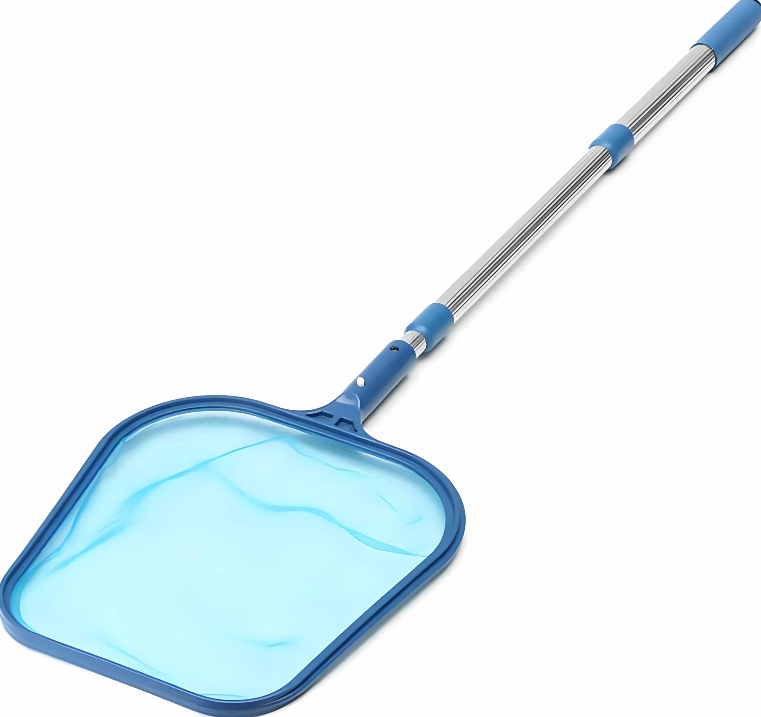 Voarge Zestaw siatek basenowych, drążek teleskopowy + 34 cm głębokości, podbierak do stawu, z drążkiem teleskopowym i gumową rękawicą, do basenu, stawu, spa, akwarium, brodzika, jacuzzi