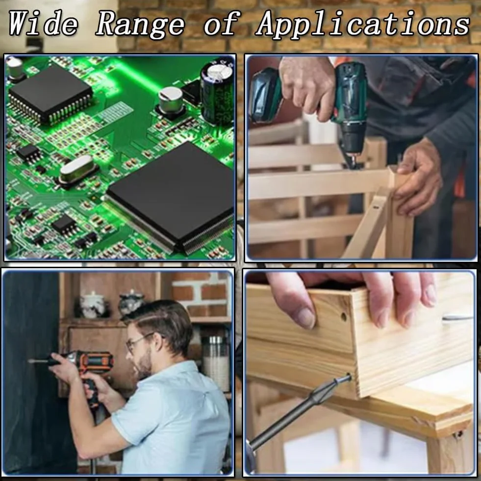 Zestaw wkrętaków magnetycznych, 46-częściowy zestaw narzędzi do wiertarki udarowej, zawiera narzędzie do wkrętarki, przedłużenie bitów, śrubokręt skrzydełkowy, pudełko do przechowywania i rękawice