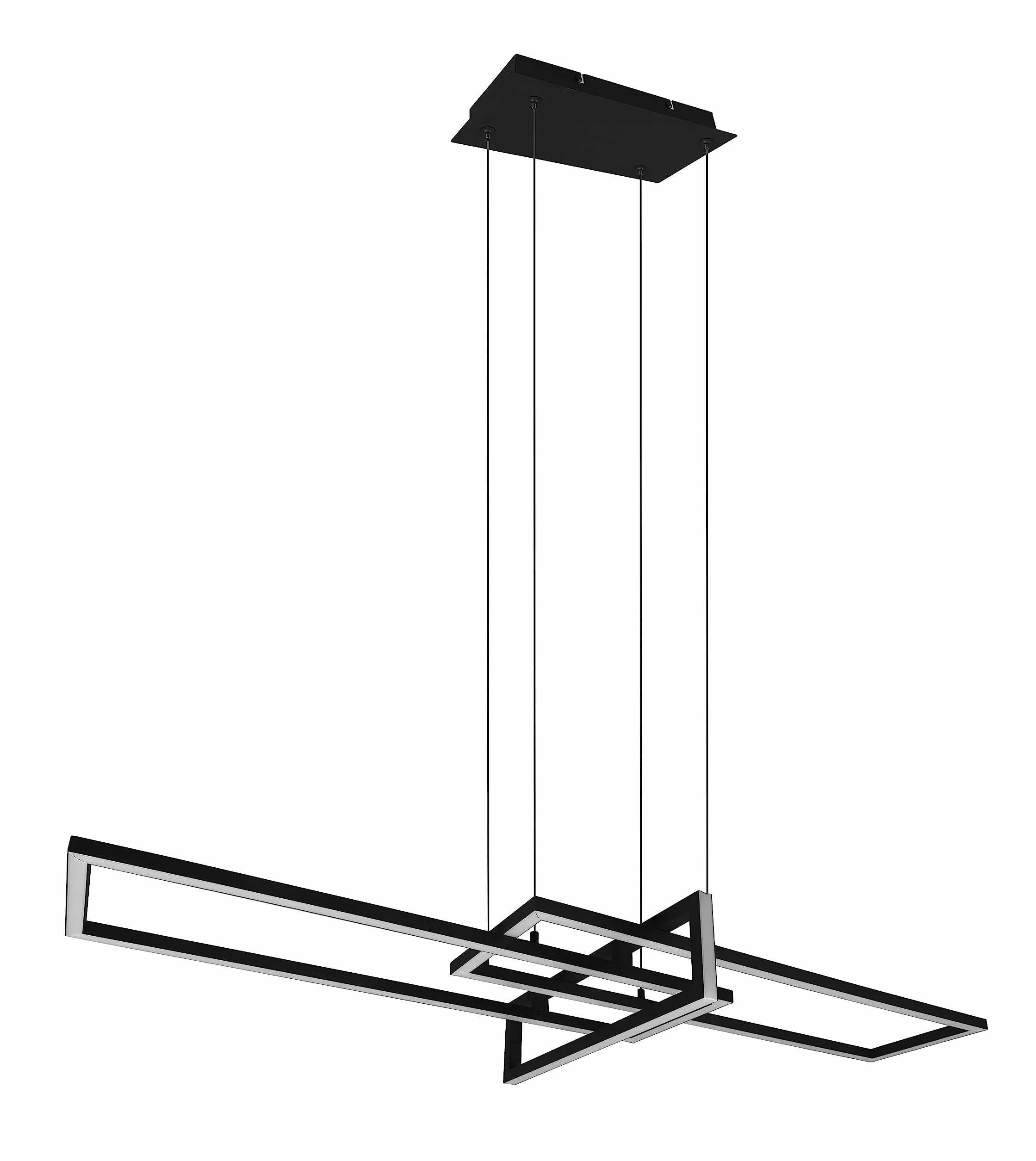 Trio Pendelleuchte SALINAS incl. 1x SMD LED, 34W · 1x 4200lm, 3000K, schwarz matt (320310332)