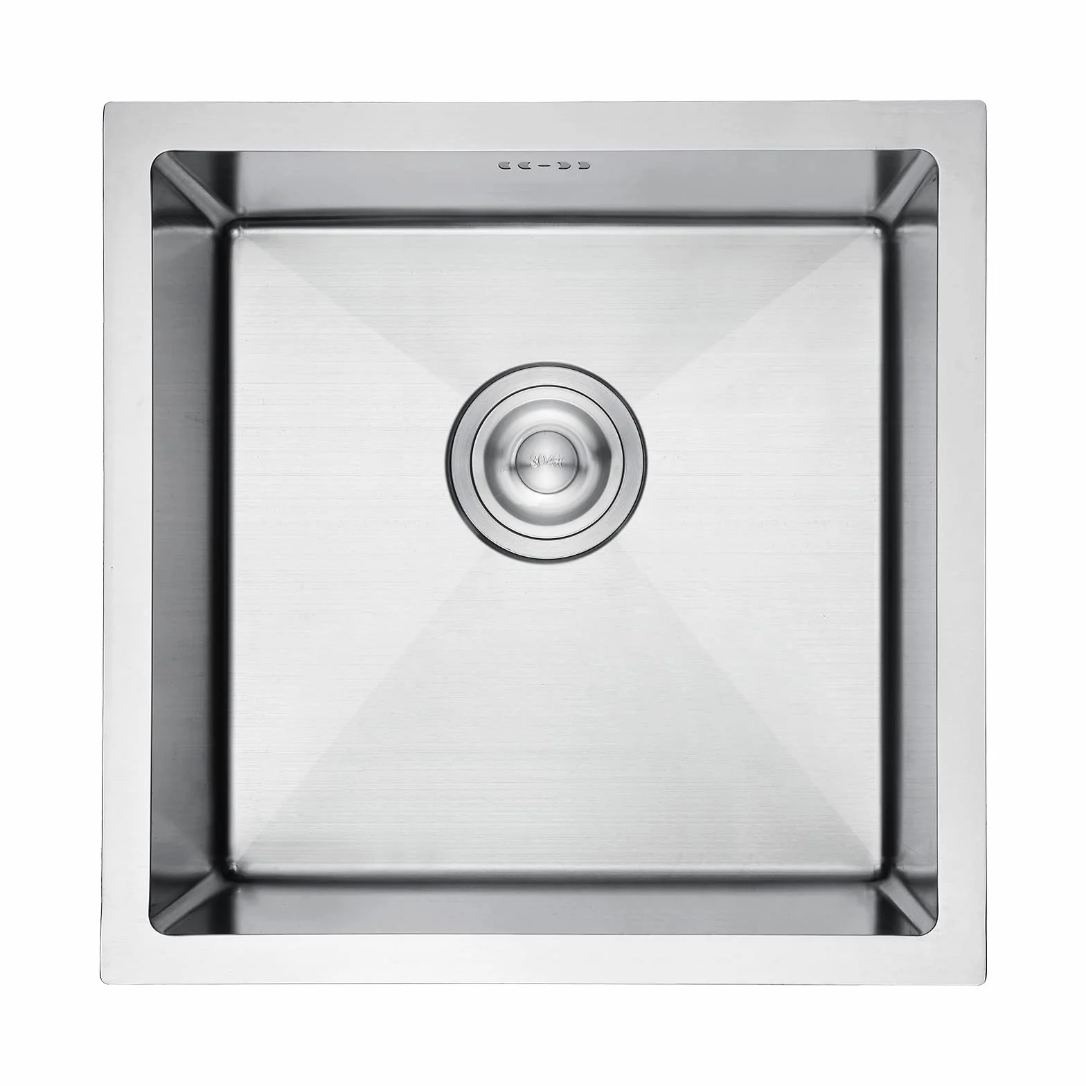 Ibergrif M84040 zlewozmywak kuchenny 40 x 40 cm, zlewozmywak pod blatem lub blatem z filtrem spustowym, stal nierdzewna
