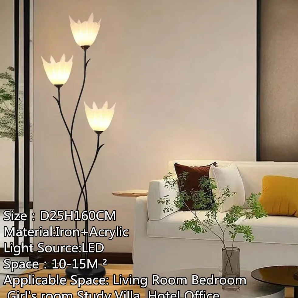Nowoczesna lampa podłogowa do salonu Nordic Creative Art Family Study Bedroom Hotel Villa Office LED Obok sofy Dekoracyjne oświetlenie stojące (Styl 21)