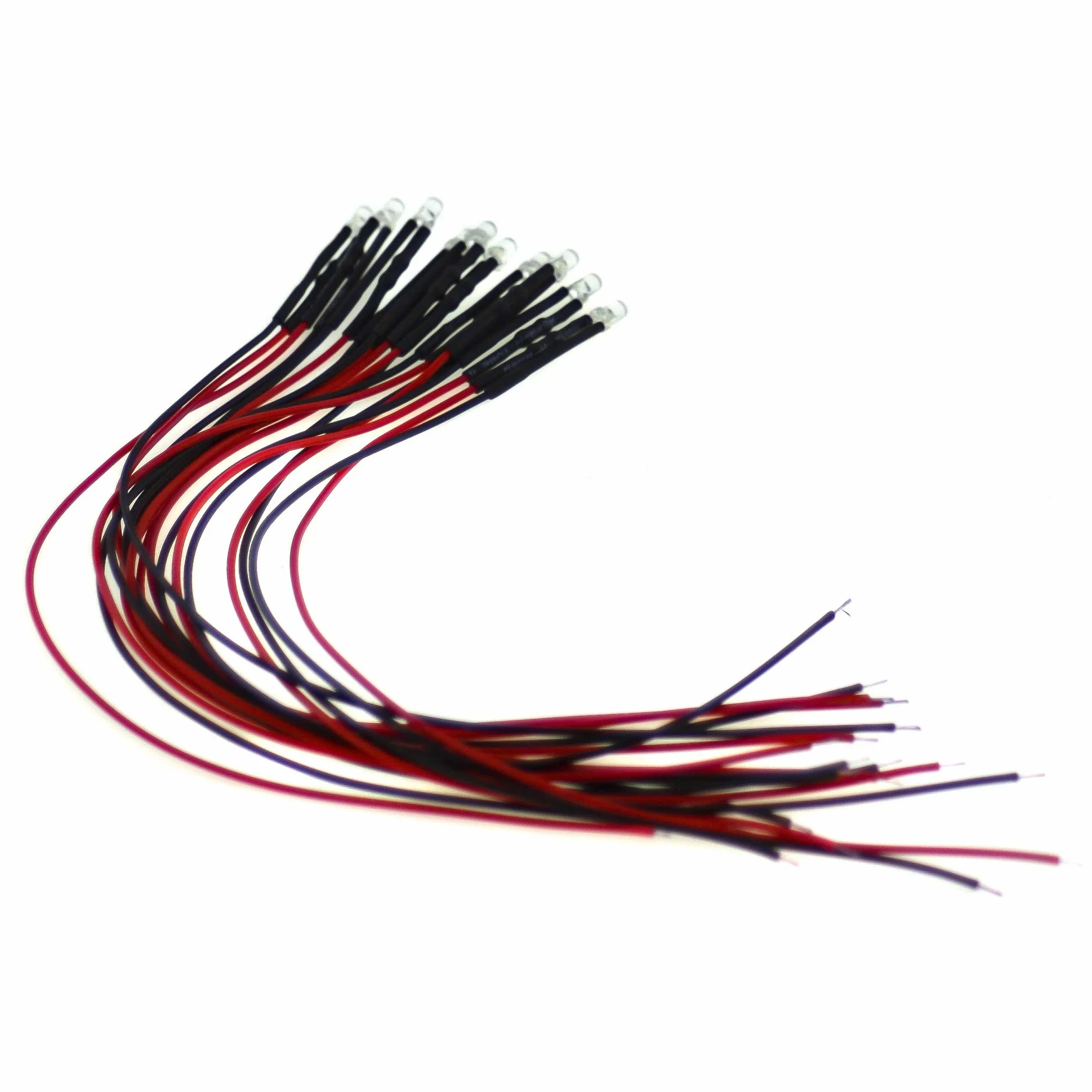 LED 5V niebieski 10 x 3 mm z kablem 20 cm i wbudowanym rezystorem
