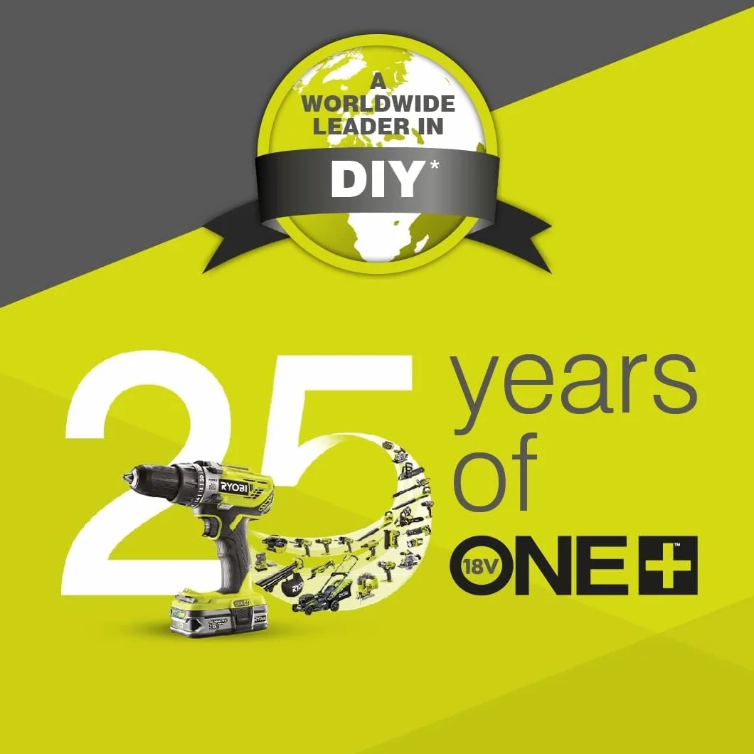 Ryobi R18SDS-0 5133002305 Młotowiertarka Udarowa 18V, Uchwyt SDS+, Udar Pneumatyczny, Energia Udaru 1.3 J, Funkcja Dłutowania, z Udarem Lub bez