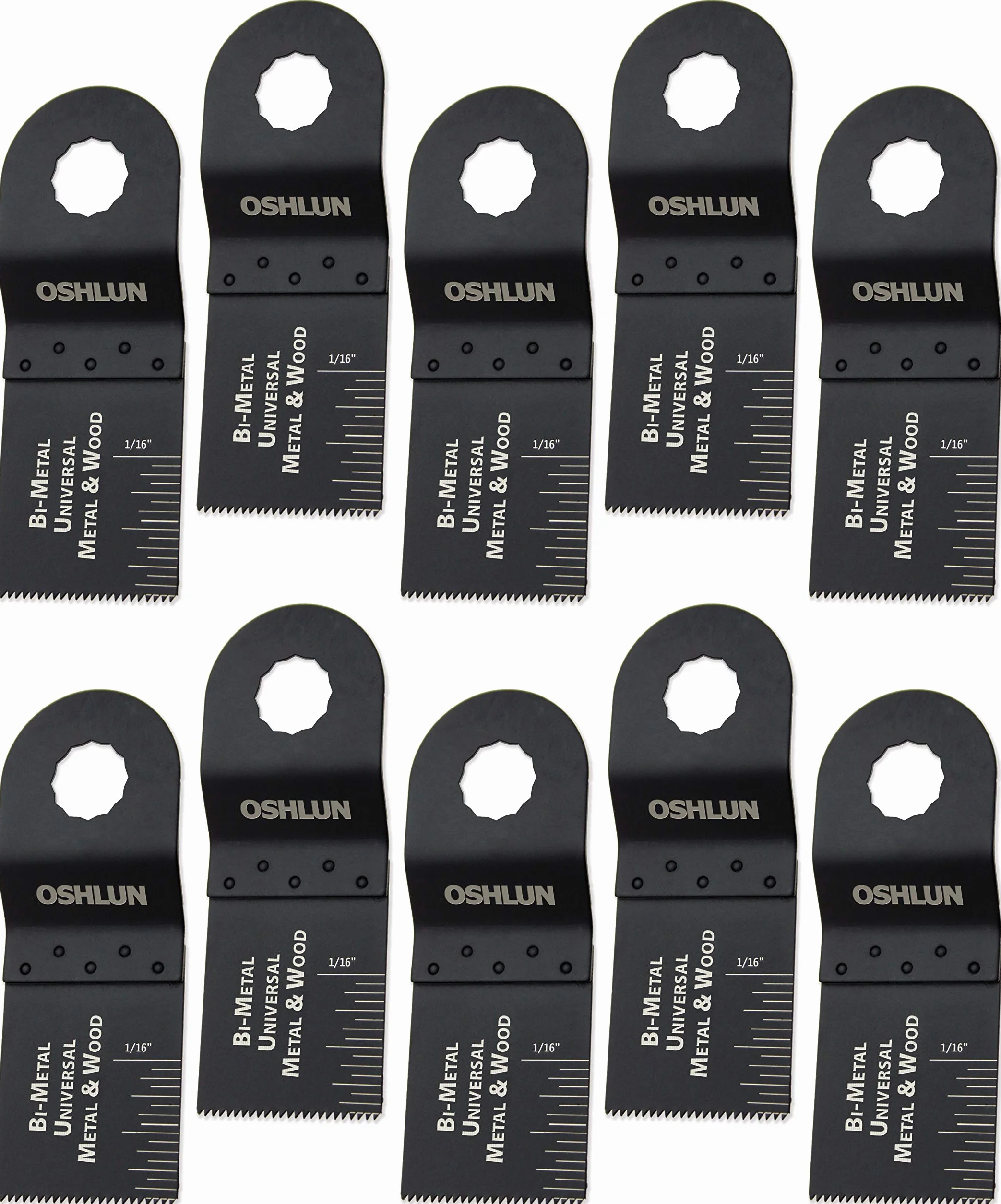 Oshlun MMR-0110 1-1/3-calowy uniwersalny bimetal narzędzie oscylacyjne do Rockwell SoniCrafter, 10-pak