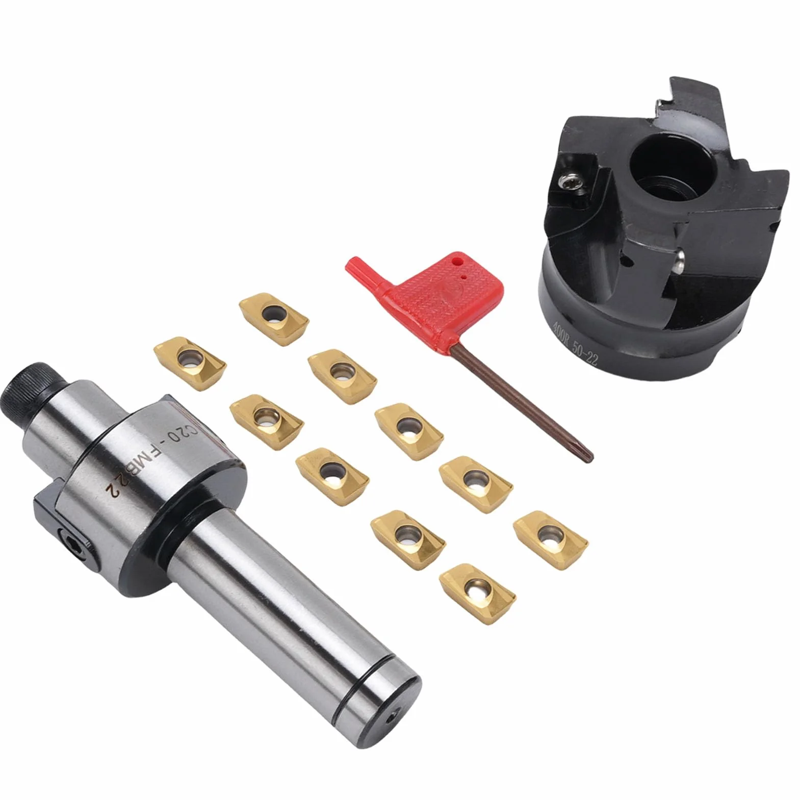 400R 50 22 4T Frez Czołowy 50mm 4-ostrzowy Frez Palcowy z Wkładkami z Węglika APMT1604 do Frezarki CNC Tokarka Wytaczadło