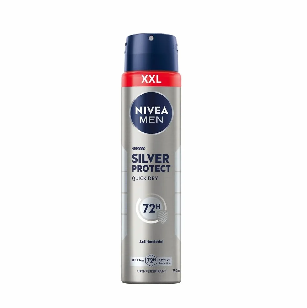 NIVEA MEN Silver Protect 72H Antybakteryjny antyperspirant w sprayu dla mężczyzn 250 ml