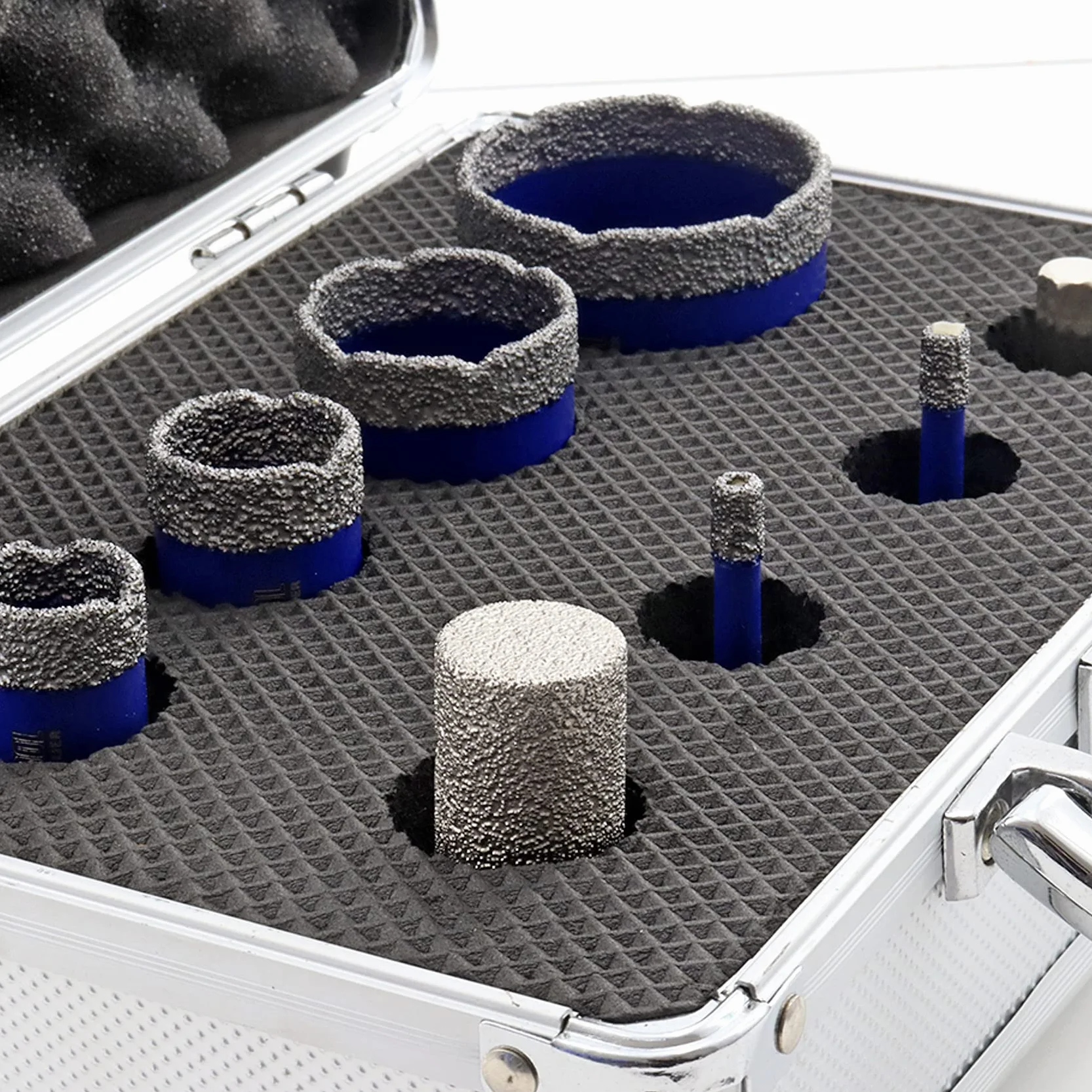 SHDIATOOL Suche diamentowe wiertła rdzeniowe M14 gwint 6/6/20/25/35/50 mm i 20 mm bity palcowe z adapterem HEX lutowane próżniowo do płytek porcelanowych granitowych marmuru