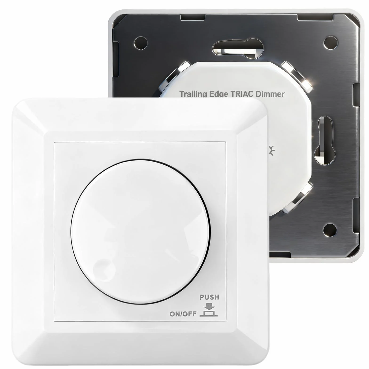Ściemniacz LED 230 V do lamp LED 5-300 W pokrętło ściemniacza, jednokolorowy, podtynkowy ściemniacz LED, ściemniacz do ściemniania żarówki i lampy halogenowej