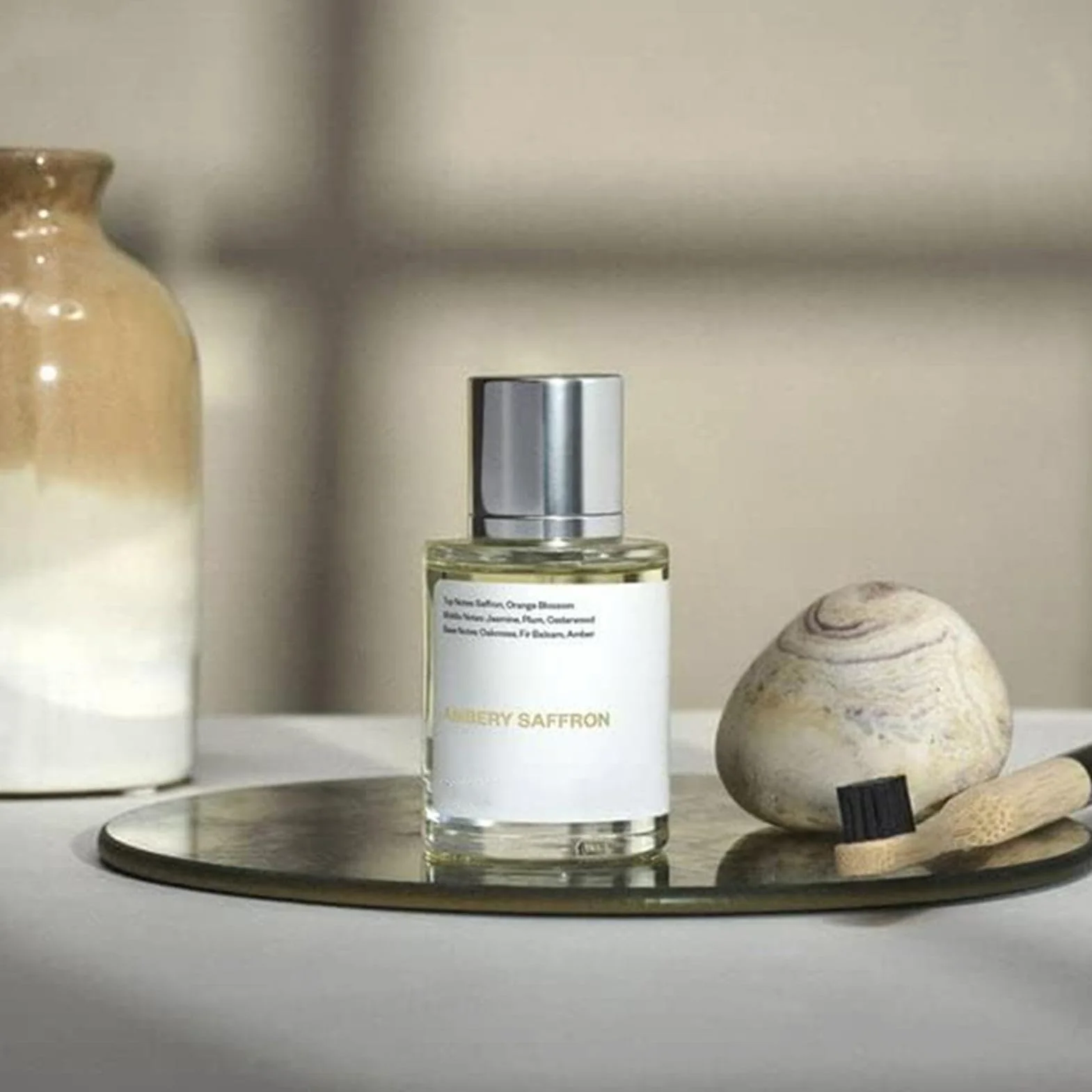 Bursztynowy szafran Par-fum, 50 ml, bursztynowe perfumy szafranowe, d?ugo utrzymuj?cy si? zapach w sprayu, uniseks, do w?osów i cia?a, dla kobiet i m??czyzn, perfumy zapachowe