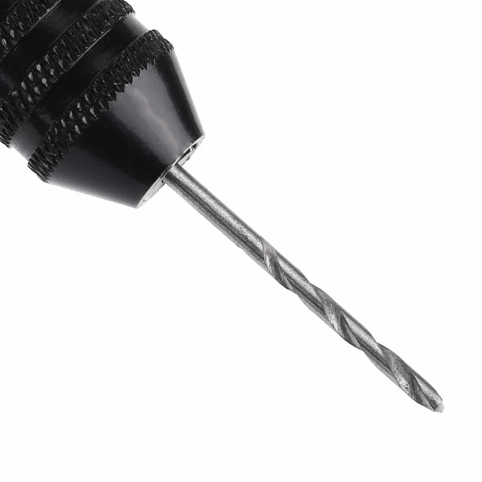Wiertarka skrętna, 0,3-3,6 mm zakres chwytu, ręczna wiertarka spiralna z 25 wiertłami HSS, narzędzie do wiercenia drewna precyzyjne, imadło ręczne do produkcji artystycznej, prac rzemieślniczych, wiszącej biżuterii lub tworzenia pamiątek