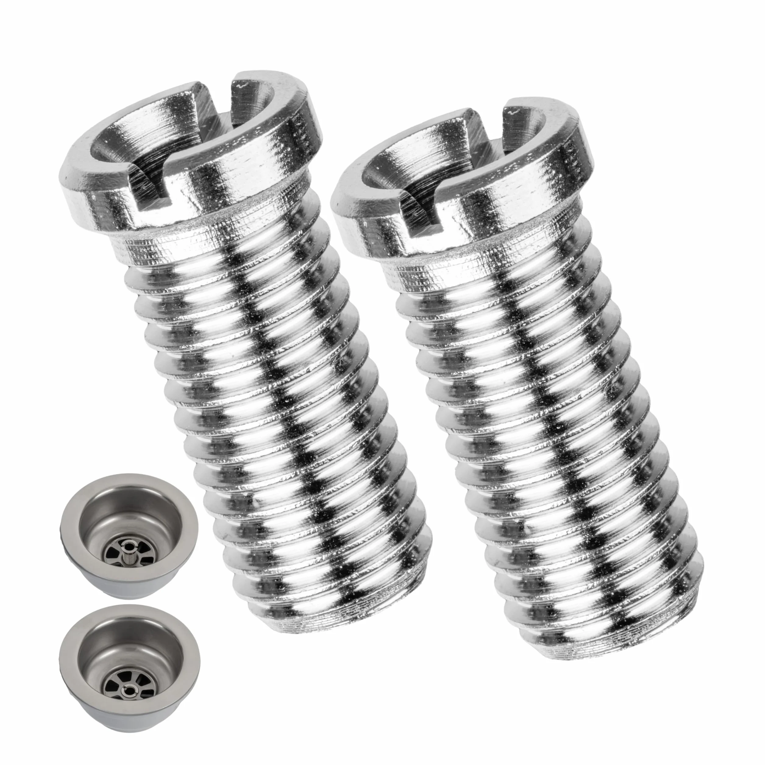 Śruba drążona do zaworu sitowego, M12 x 1,75 x 30 mm, 2 sztuki, kompatybilna z zestawem odpływowym Franke Pamira i Blanco, zamiennik do 133.0024.179, 118446, z mosiądzu, gwint standardowy, śruba