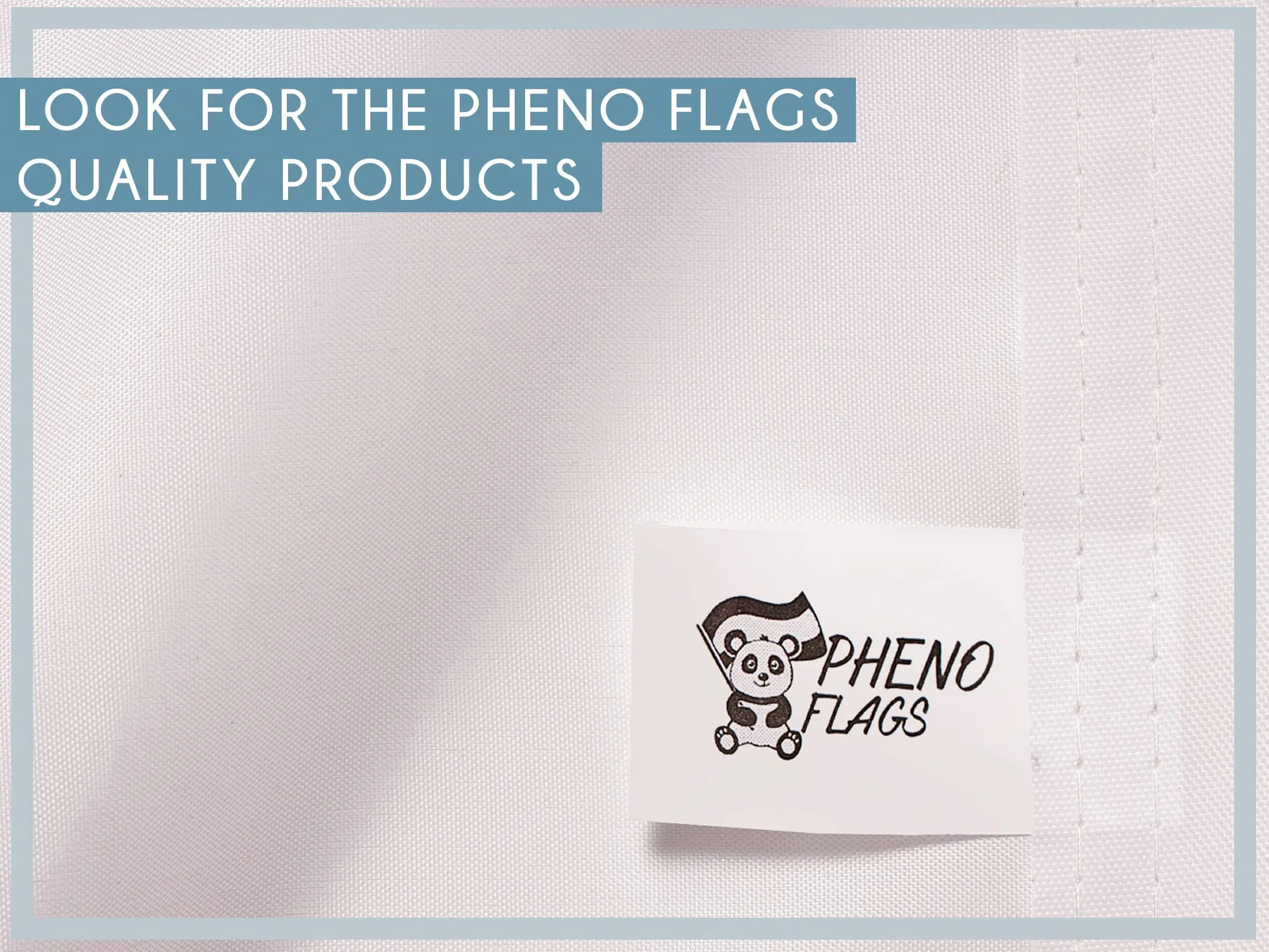Flaga biała 90 x 150 cm PHENO FLAGS – odporna na warunki atmosferyczne, 100% poliester