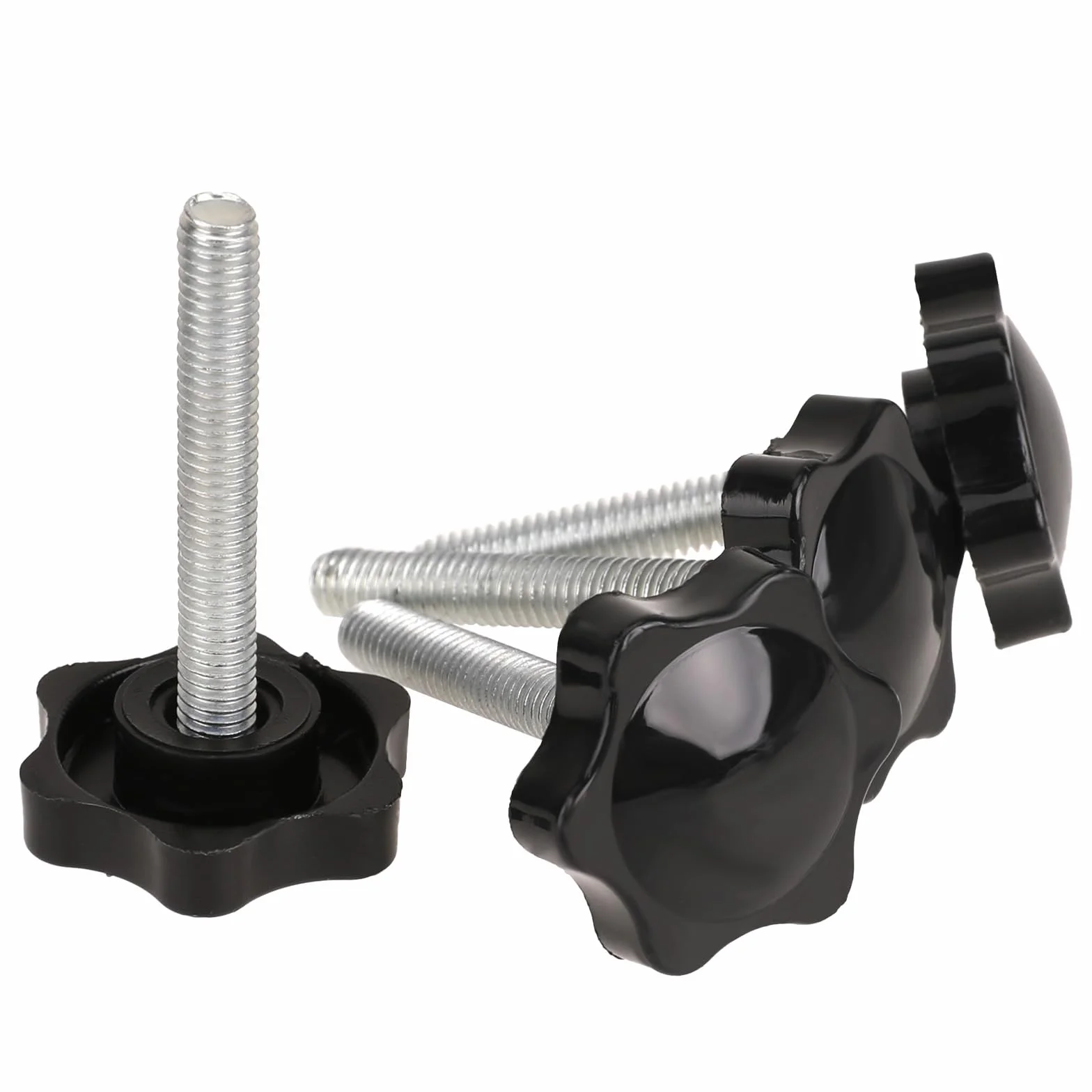 10 sztuk śrub z uchwytem gwiazdowym, M6 x 40 mm, śruba radełkowana, śruby z uchwytem, śruba gwiazdowa, gwint gałka zaciskowa, nakrętka motylkowa, śruba z łbem gwiazdowym, do obrabiarek, maszyn, 10