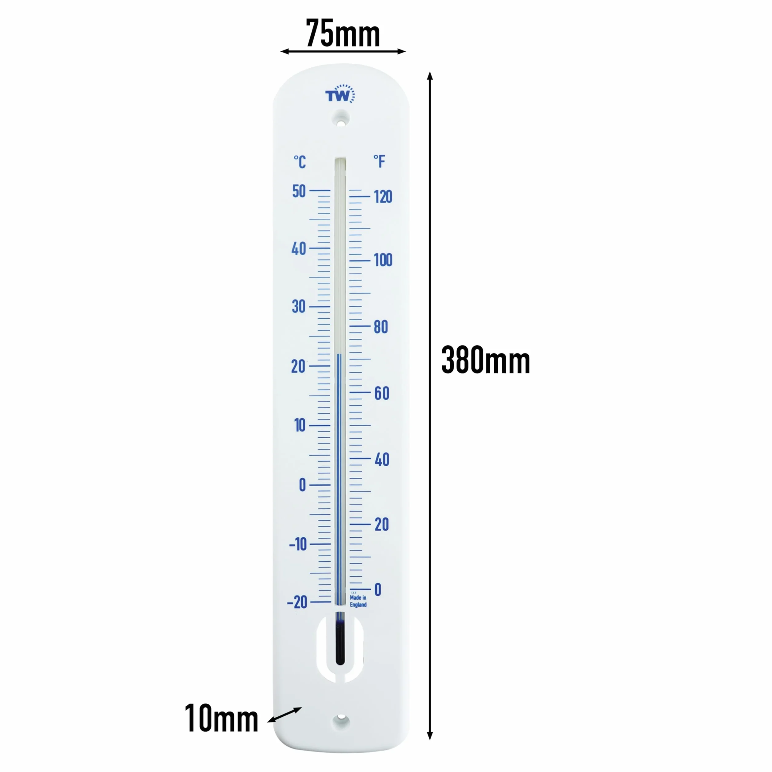 Klasyczny Termometr Zewnętrzny 380 mm Niebieski