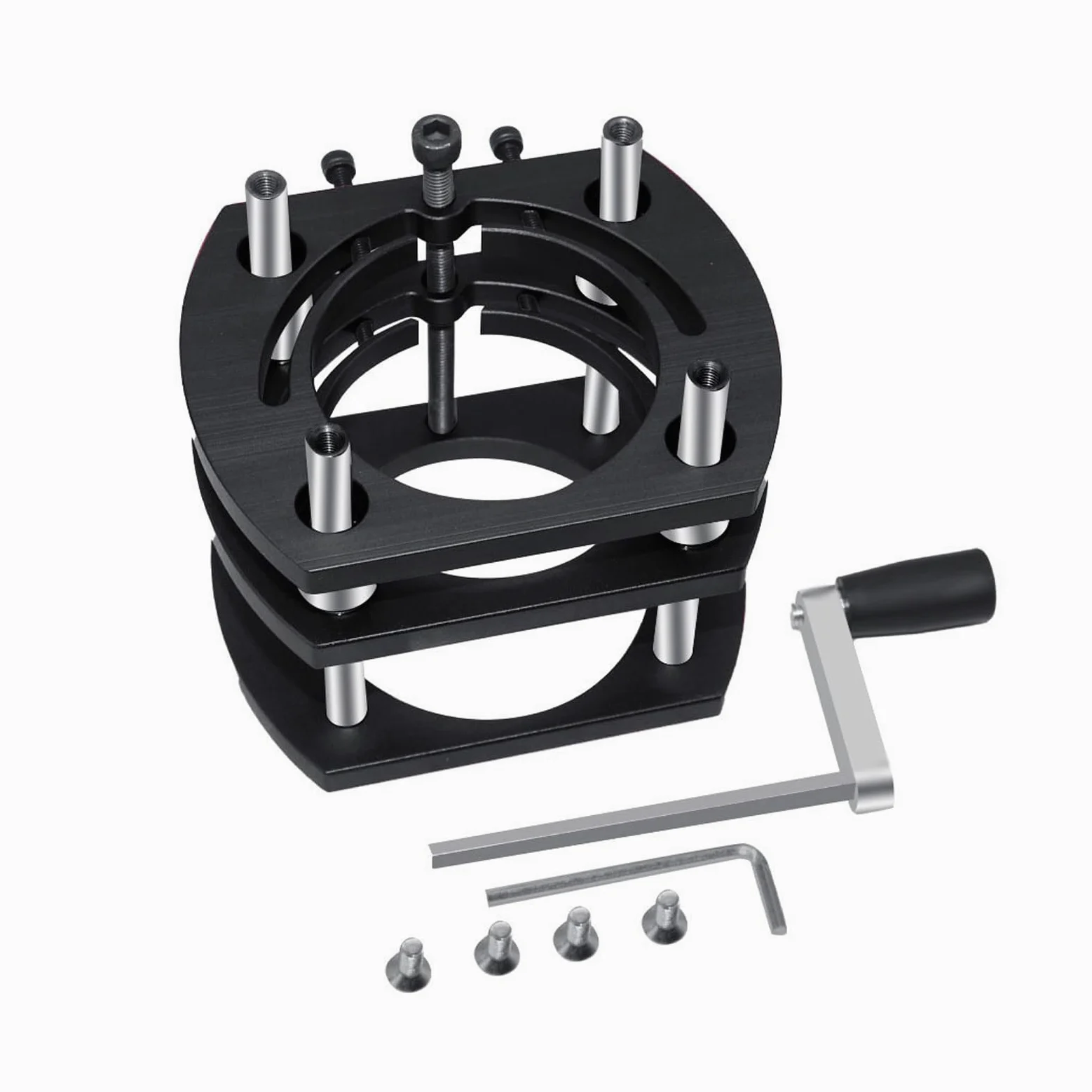 Wielofunkcyjna aluminiowa podstawa do routera – regulacja wysokości 51 mm do precyzyjnej obróbki – idealne akcesorium warsztatowe do odwróconego trasowania i zwiększonej stabilności