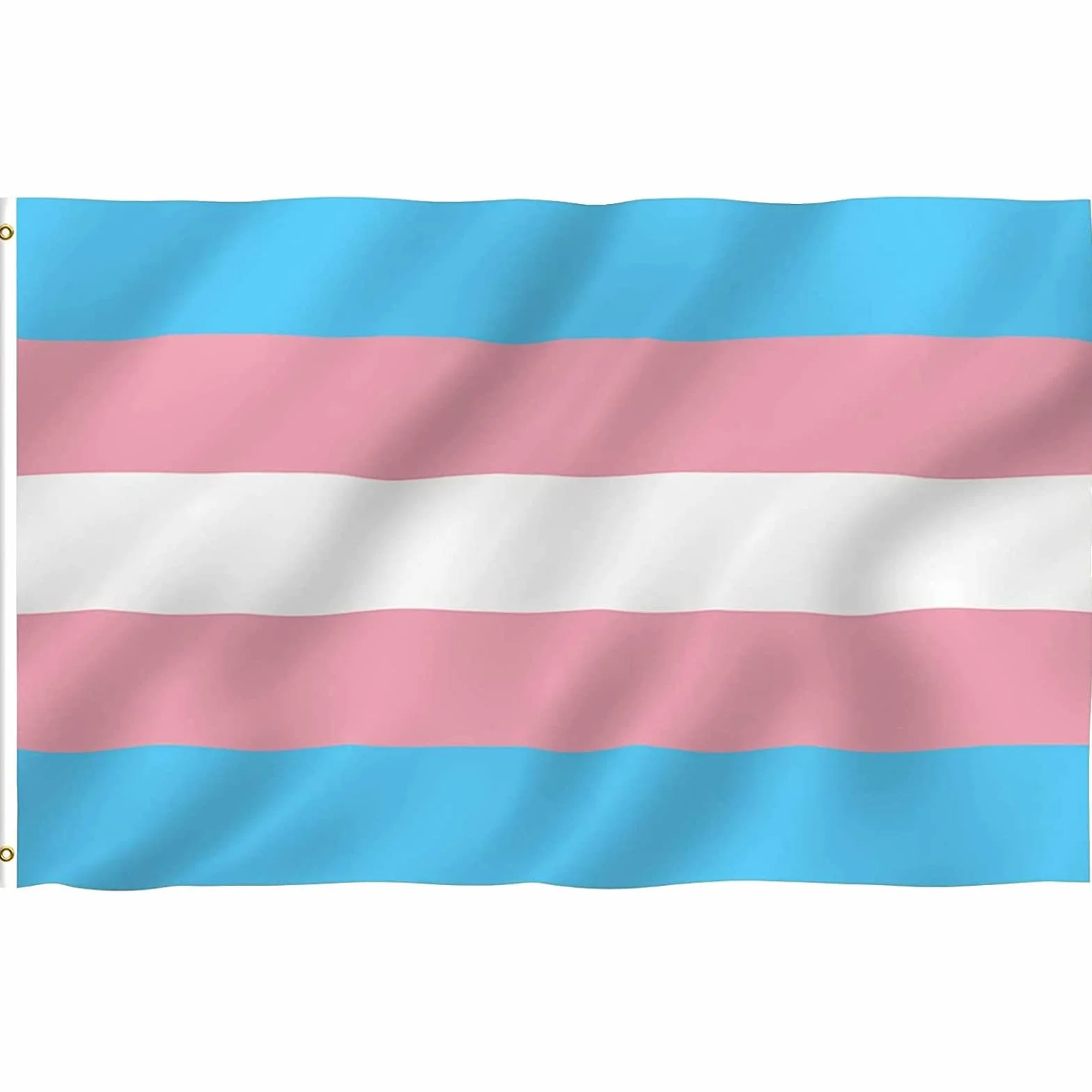 MOGADEE® Flaga transmisyjna, flaga LGBT, 150 x 90 cm, do u?ytku wewn?trz i na zewn?trz, ró?ne wakacje, odporna na wiatr i deszcz flaga Gay Pride z oczkami z mosi?dzu (transgender)