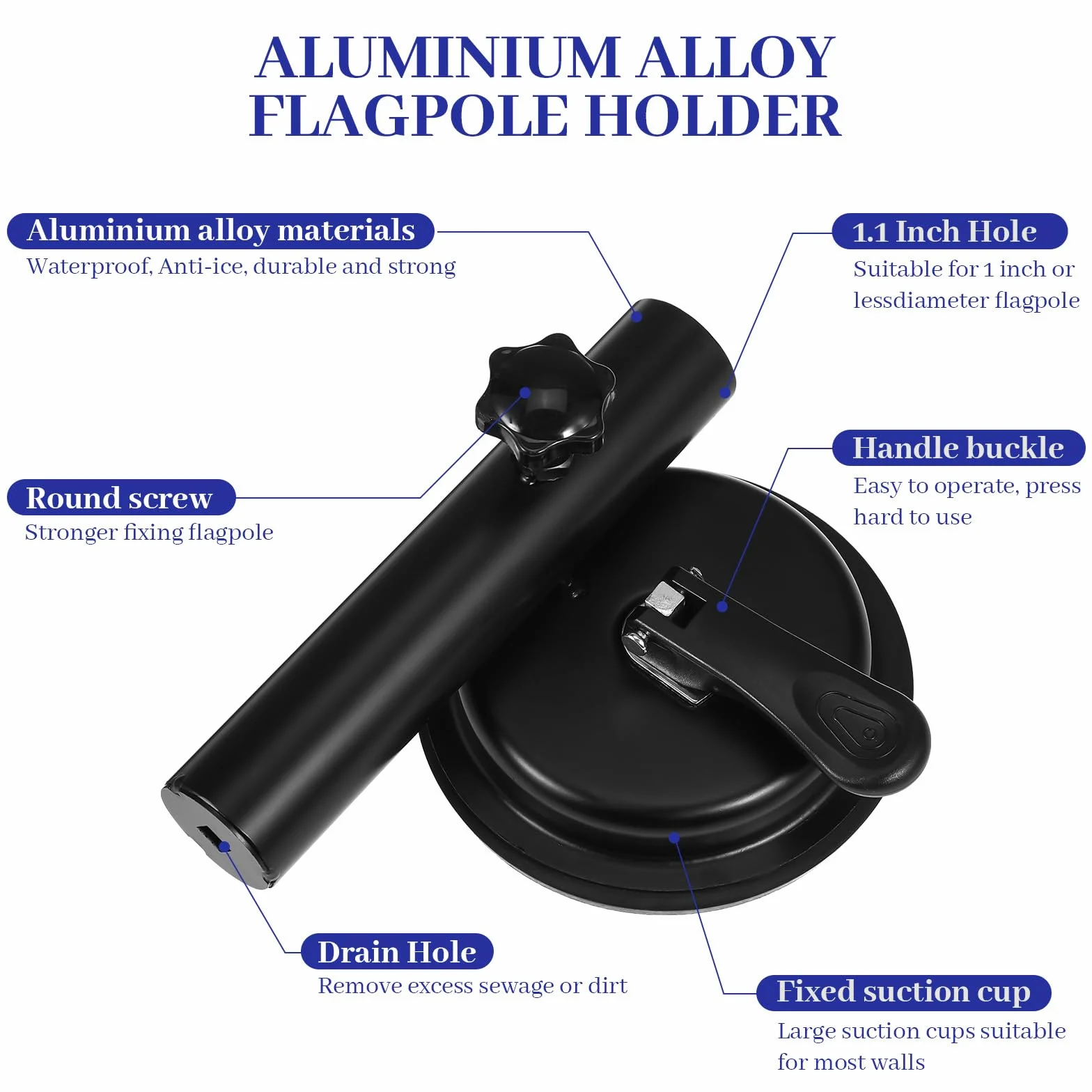 1kawałek Uchwyt Maszt Flagowy Z Aluminium Wsparcie Do Flagi Akcesorium Do Mocowania Idealny Tarasów I Ogrodów