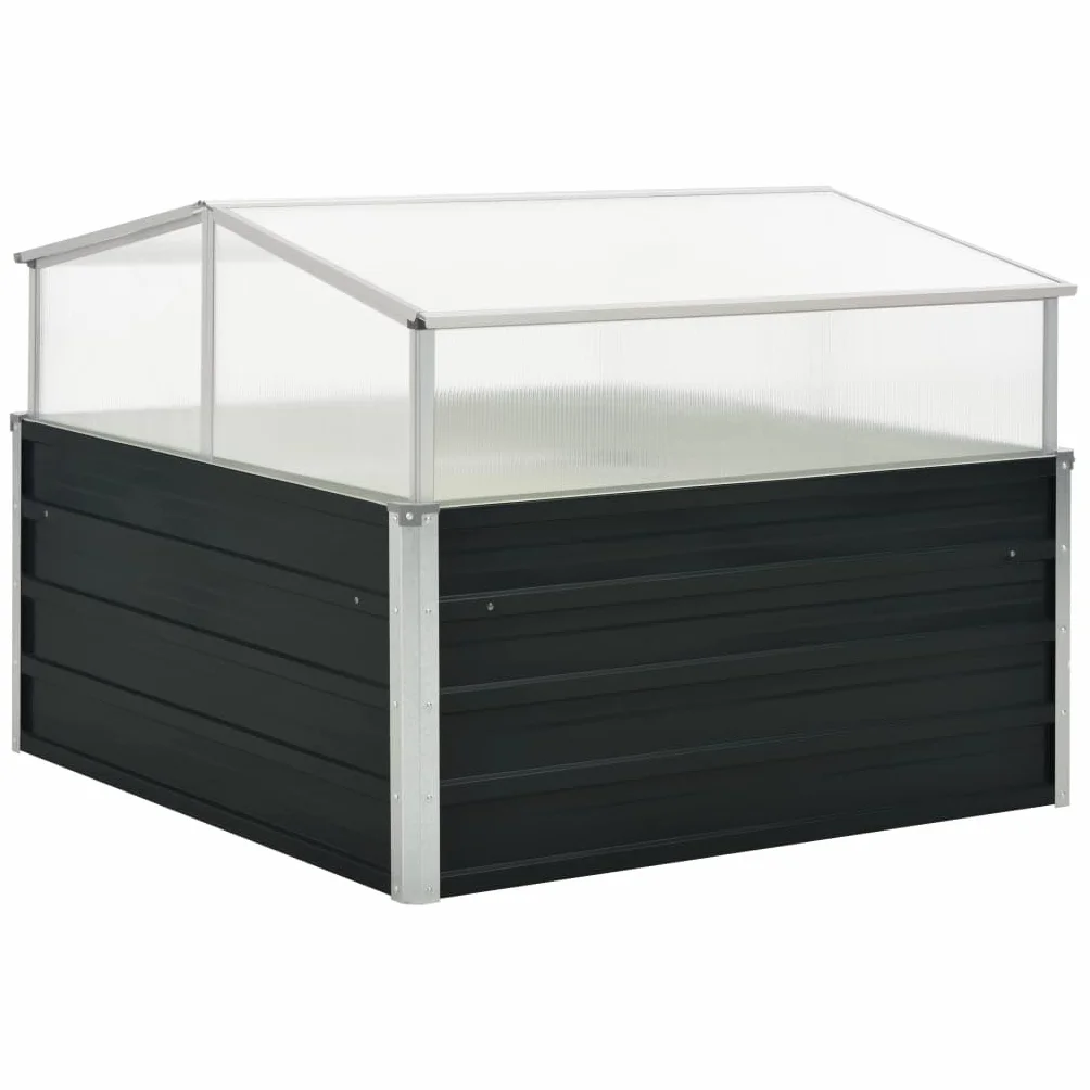 vidaXL Inspekt antracytowy 100 x 100 x 77 cm stal galwanizowana