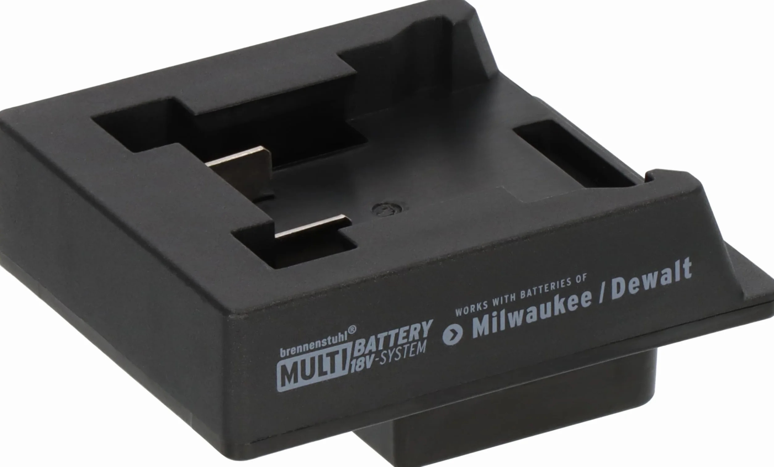 Brennenstuhl Adapter do reflektorów budowlanych LED w systemie Brennenstuhl Multi Battery 18V do stosowania z akumulatorami Milwaukee/Dewalt