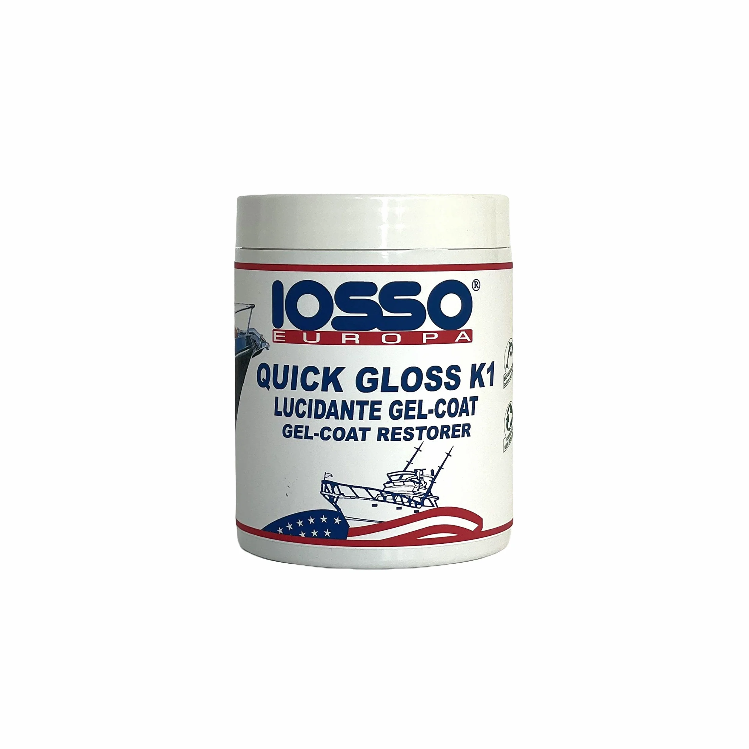 IOSSO XQG5 pasta polerska do włókna szklanego unisex – dla dorosłych, biała, 500 ml
