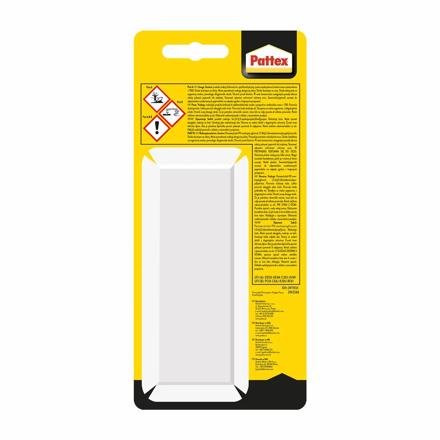Pattex Repair Epoxy Mini Universal 5 min, mocny klej epoksydowy, bezbarwny, szybkowiążący, uniwersalny do naprawiania, klejenia i montażu, strzykawka 1x6g
