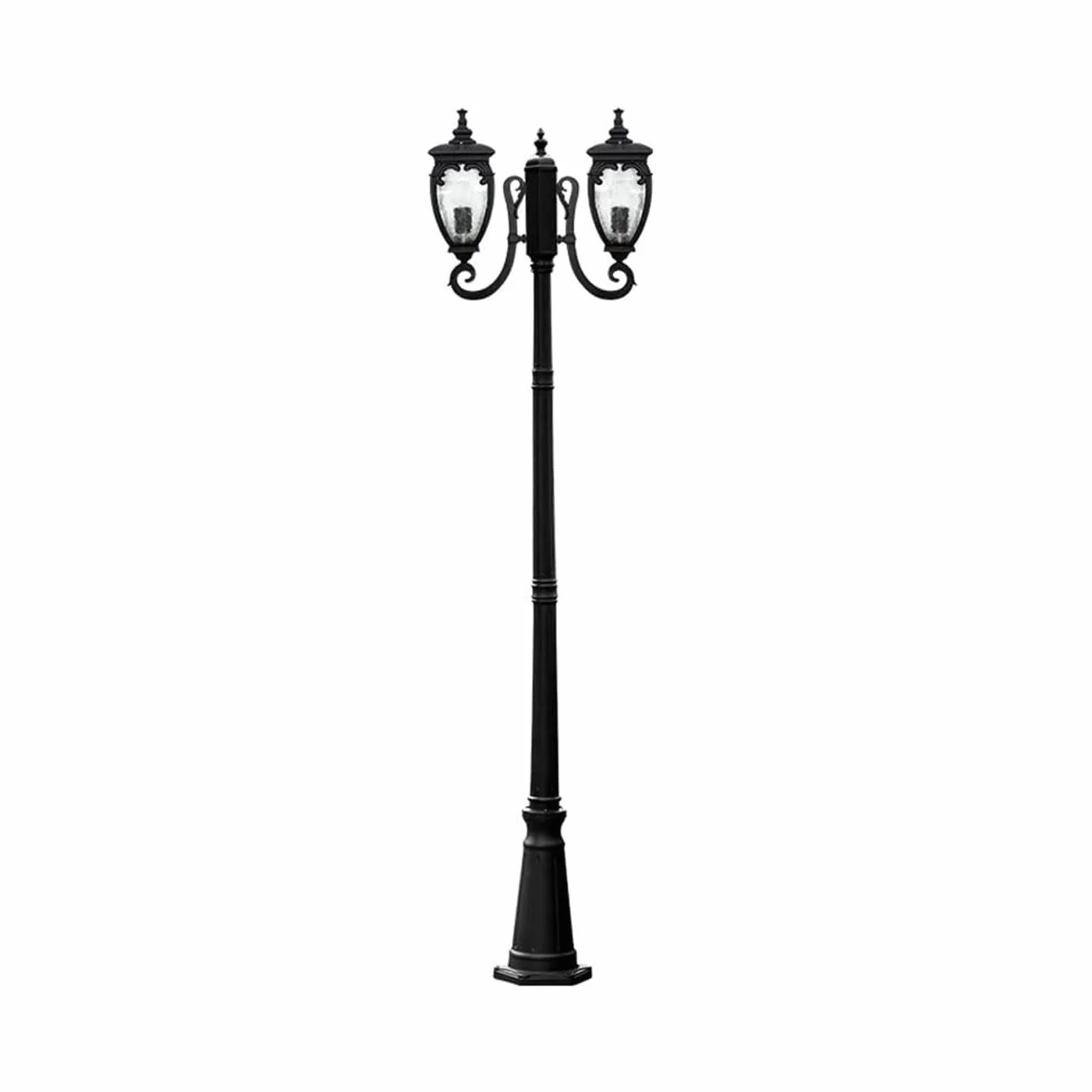Lampy Solarne Na Słupku, Zewnętrzne Lampy Na Słupku, 2-Punktowe Lampy Zewnętrzne Na Słupku, Wodoodporna Lampa Uliczna Ip56, Antykorozyjna, Aluminiowa, Wysoka Lampa N,One Color-Height 290cm