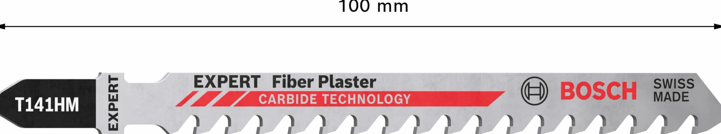 Bosch 3x Brzeszczot do wyrzynarki EXPERT Fiber Plaster T141HM (do Płyty z cementem włóknistym, Płyta gipsowo-kartonowa, Długość 100 mm, Professional Akcesoria Wyrzynarka)