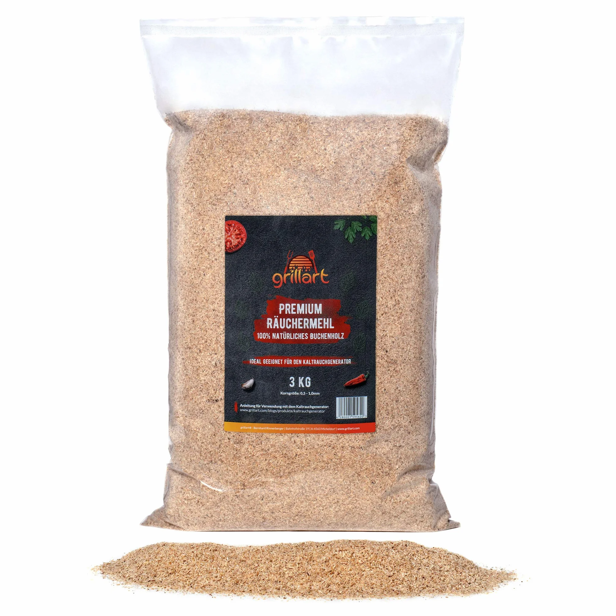 Grillart Mąka wędzarnicza buk 3 kg dwupak 100% naturalne drewno bukowe