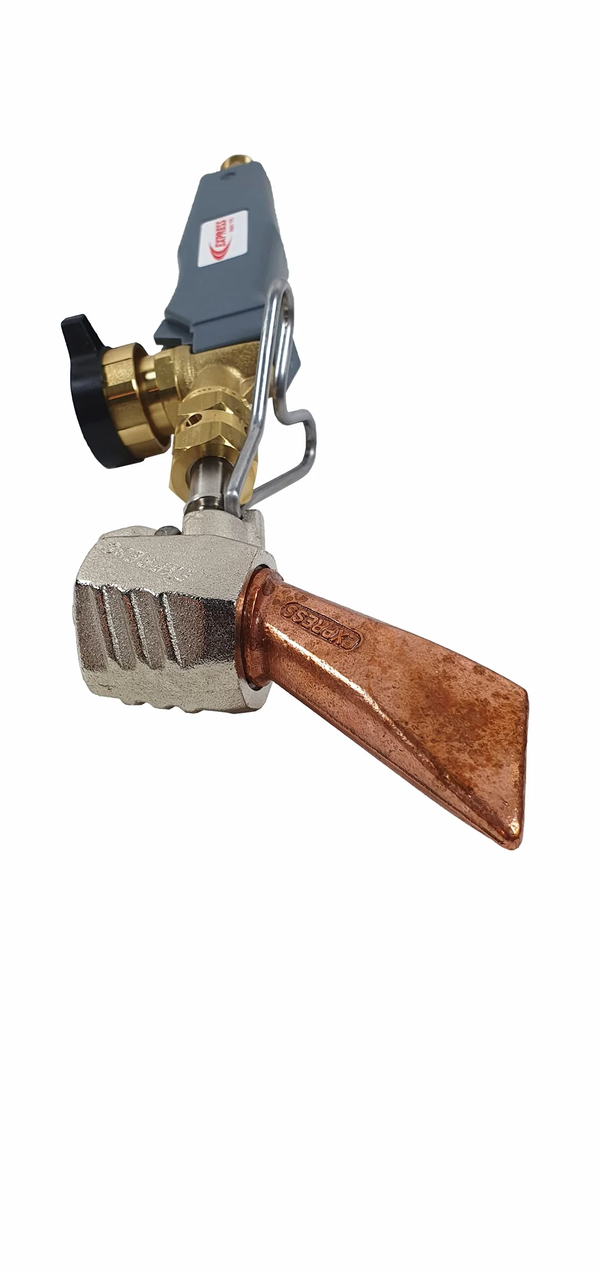 Express 60278 palnik gazowy z butanem, lutownica, palnik spawalniczy, kolba lutownicza z uchwytem 3/8" po lewej stronie, zestaw 1