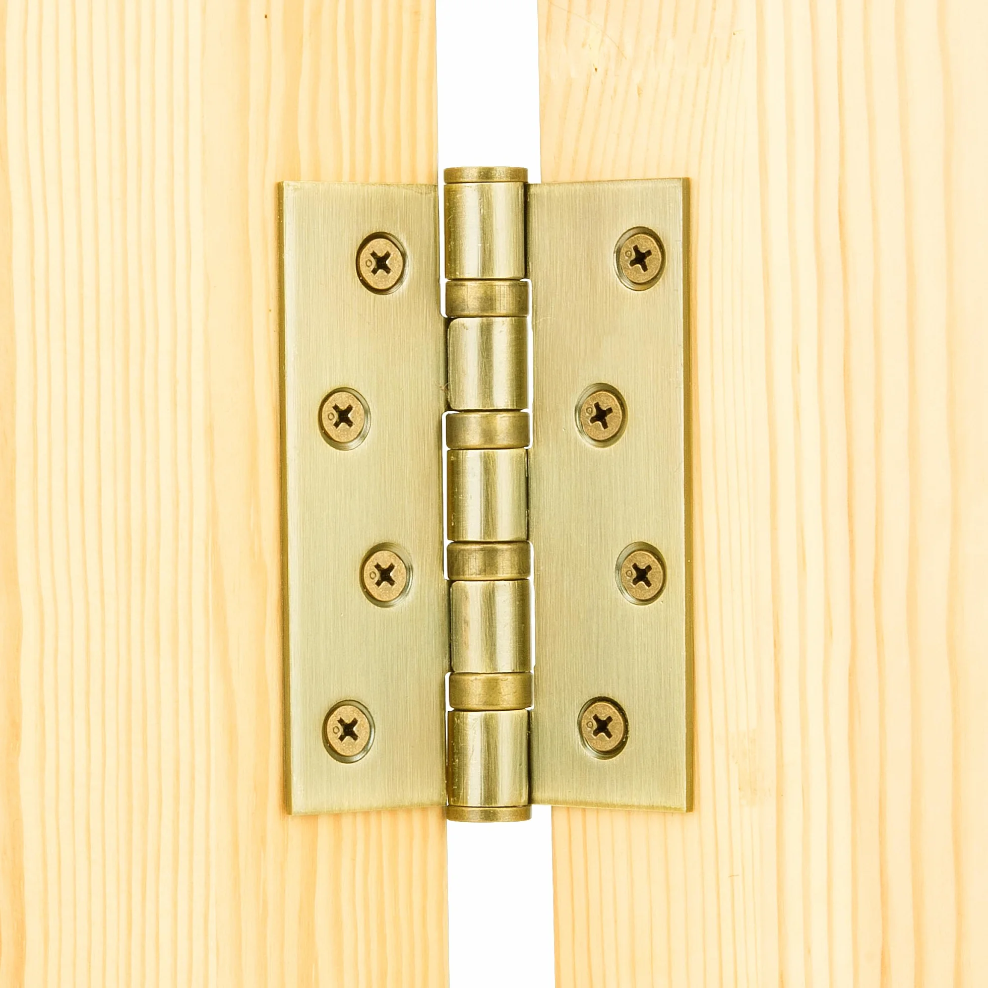 WELLOCKS Składane zawiasy ze stali nierdzewnej, 10 x 7,5 cm, grubość 3 mm, ciche, gładkie, zawiasy do drzwi bezpiecznikowych, ze stali nierdzewnej, idealne do ciężkich drzwi (DH03GD), złote, 3 sztuki