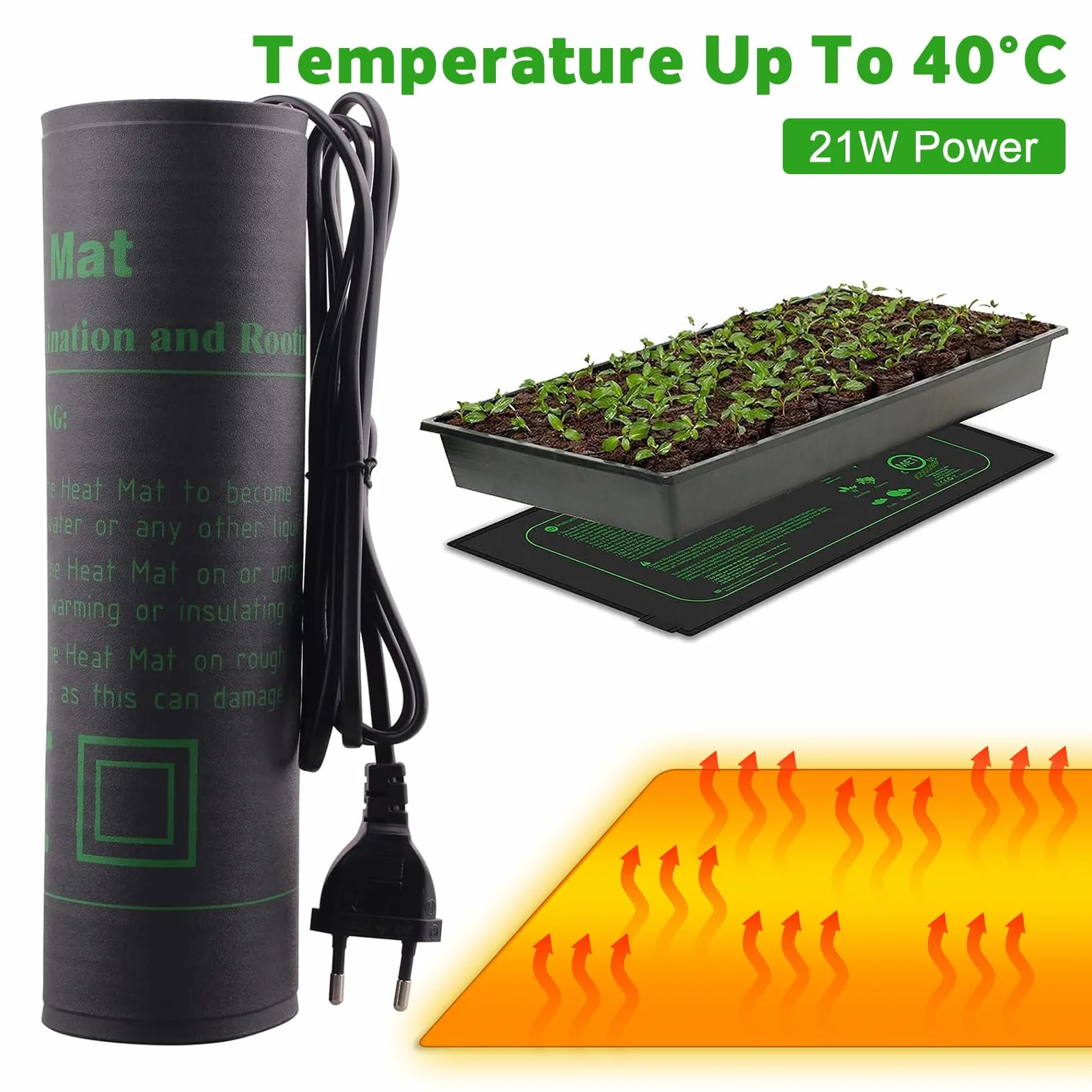 LangRay Mata grzewcza do roślin 25 x 52,5 cm z termostatem