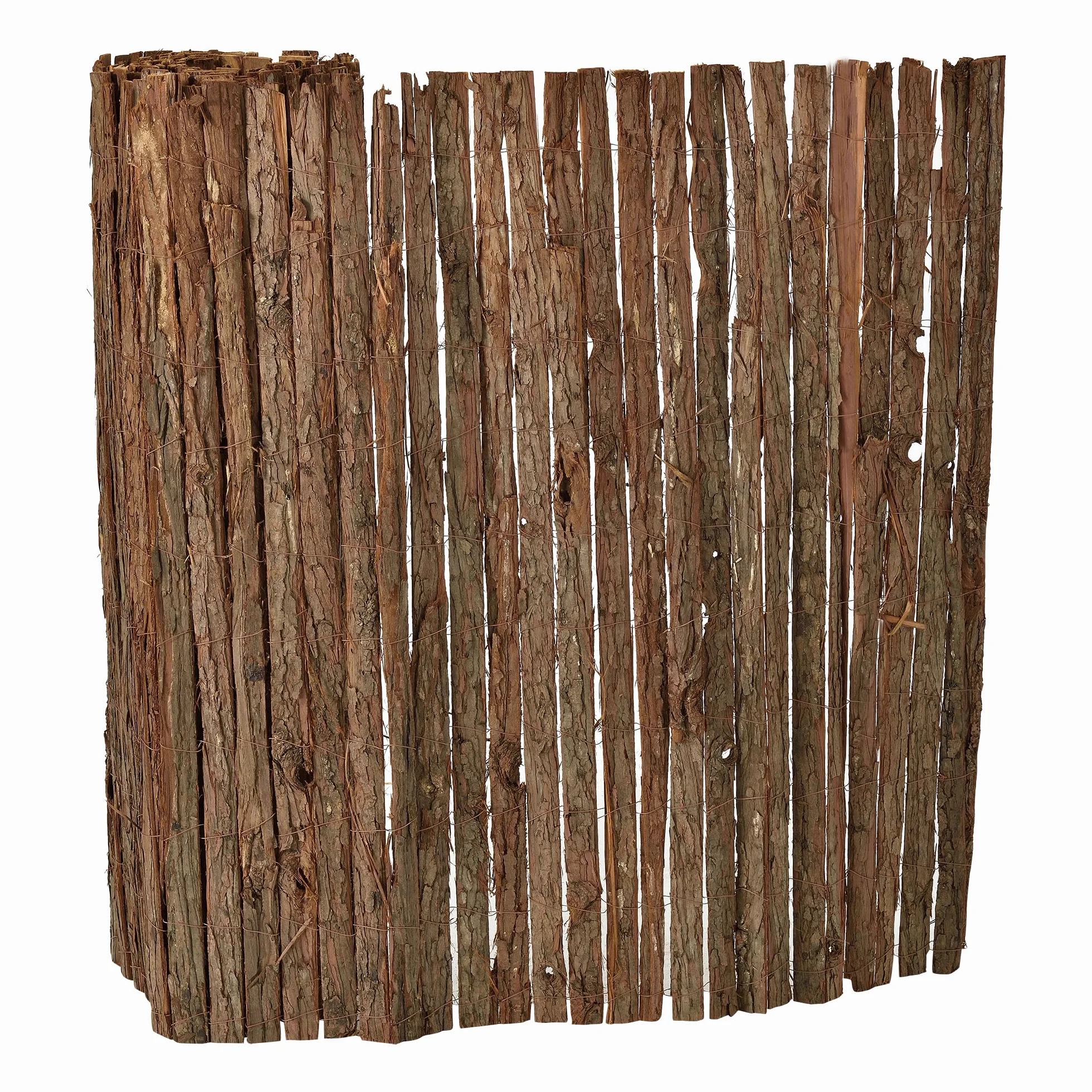 casa.pro Mata z kory Zamora, balkonowa, ochrona przed wzrokiem, 90 x 300 cm, ogrodzenie ogrodowe, wytrzymałe ogrodzenie z kory, mata maskująca, osłona balkonu, odporna na warunki atmosferyczne